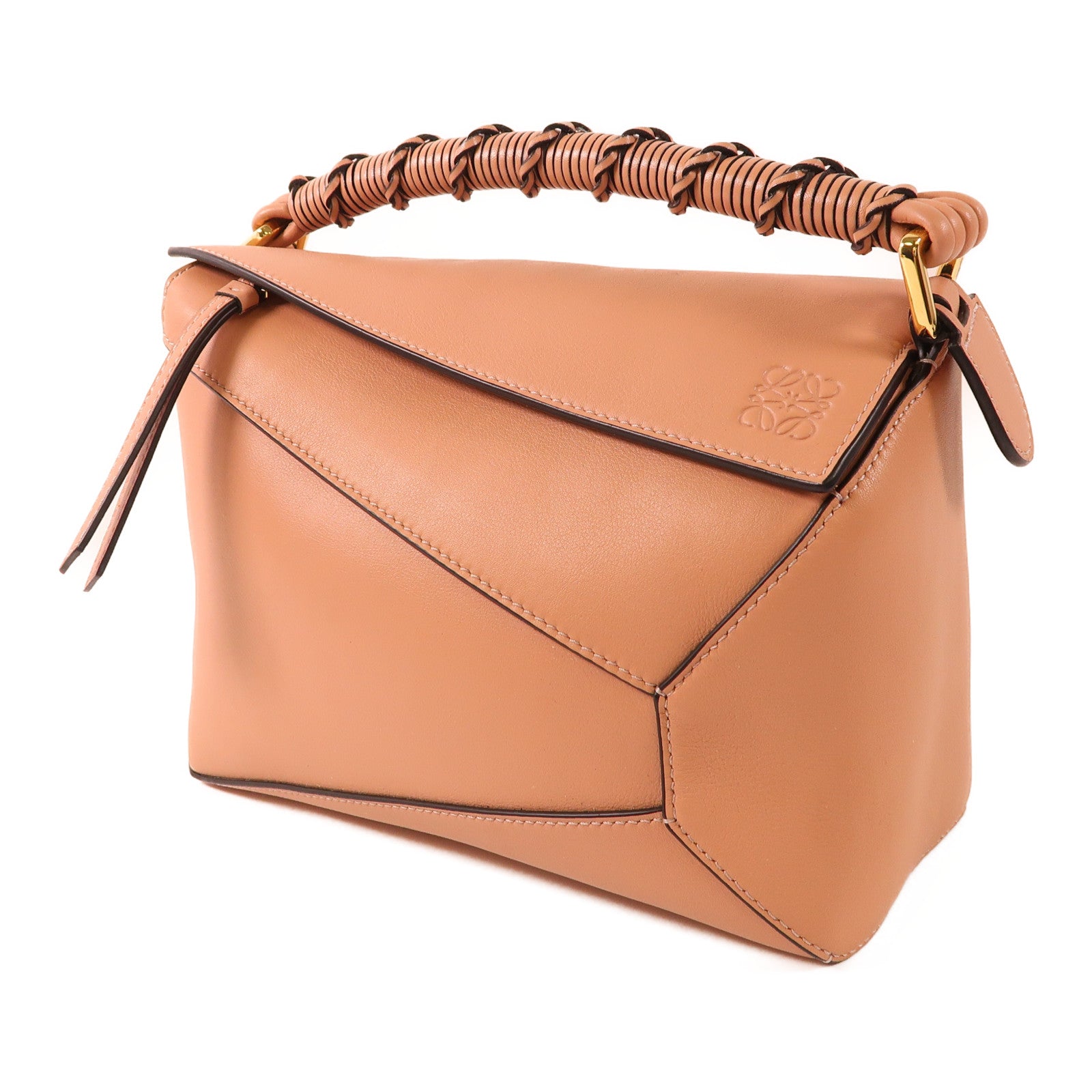 LOEWE 牛皮皮革Edge Puzzle金扣手挽肩背兩用袋