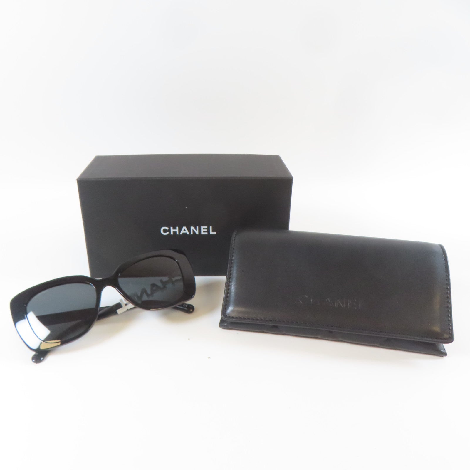 CHANEL PVC Square Sunglasses太陽眼鏡黑色