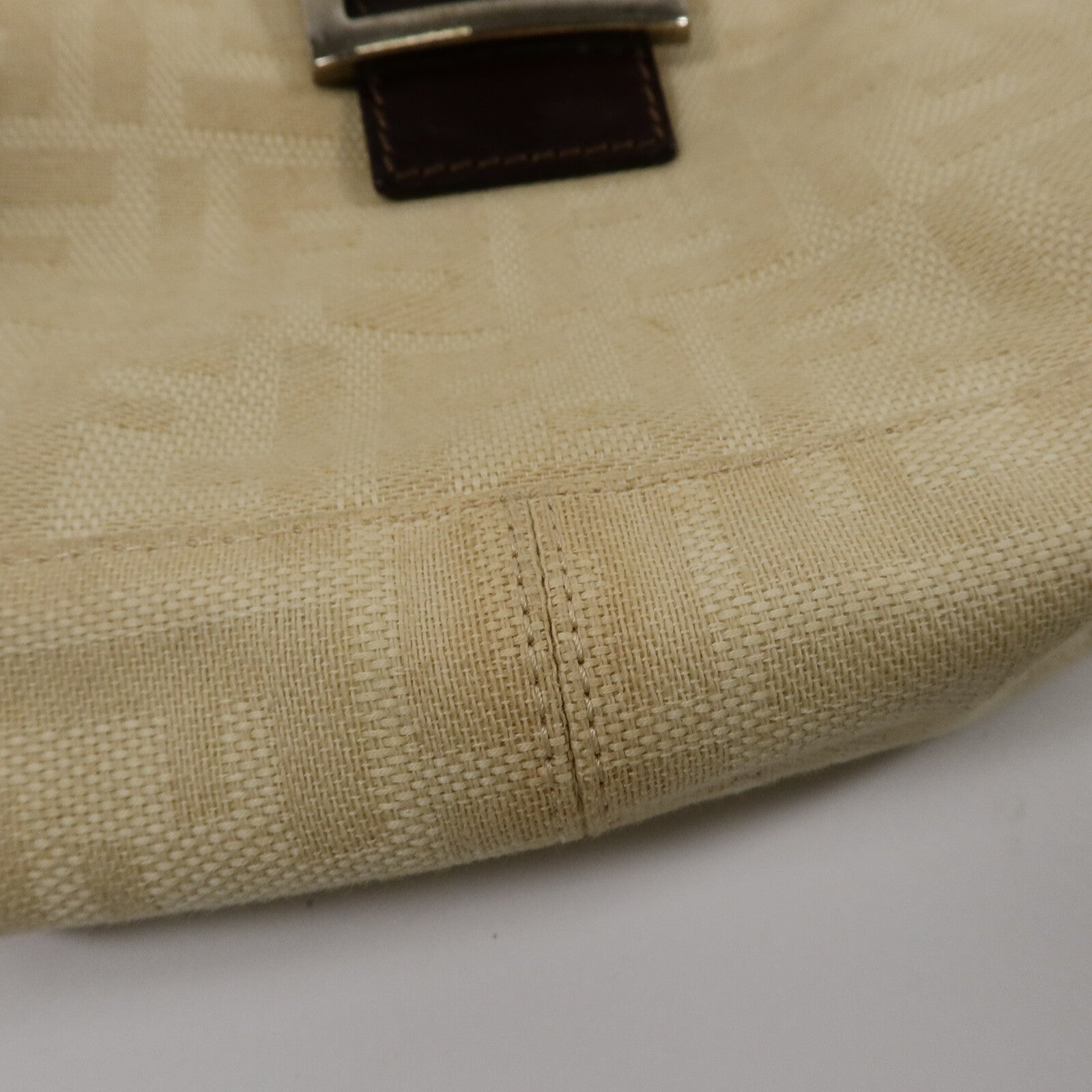 FENDI 帆布/牛皮皮革Zucca Double Flap Mamma肩背袋