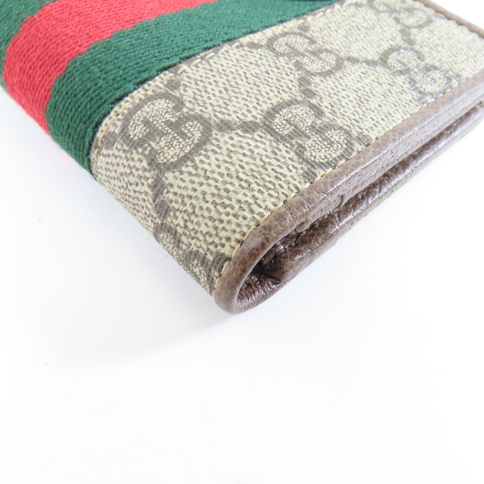 GUCCI 塗層帆布Ophidia Three Little Pigs Bi-fold Wallet金扣錢包啡色