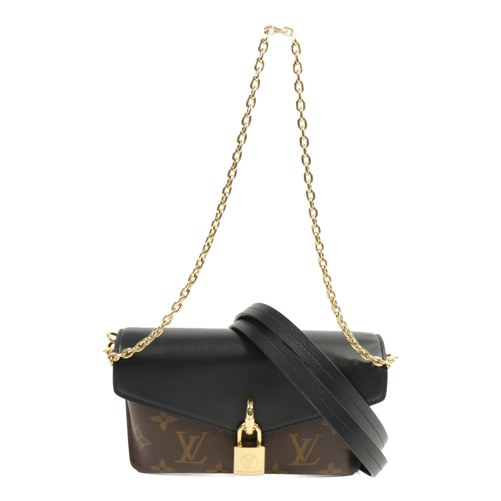 LOUIS VUITTON Monogram Padlock On Strap手挽肩背兩用袋