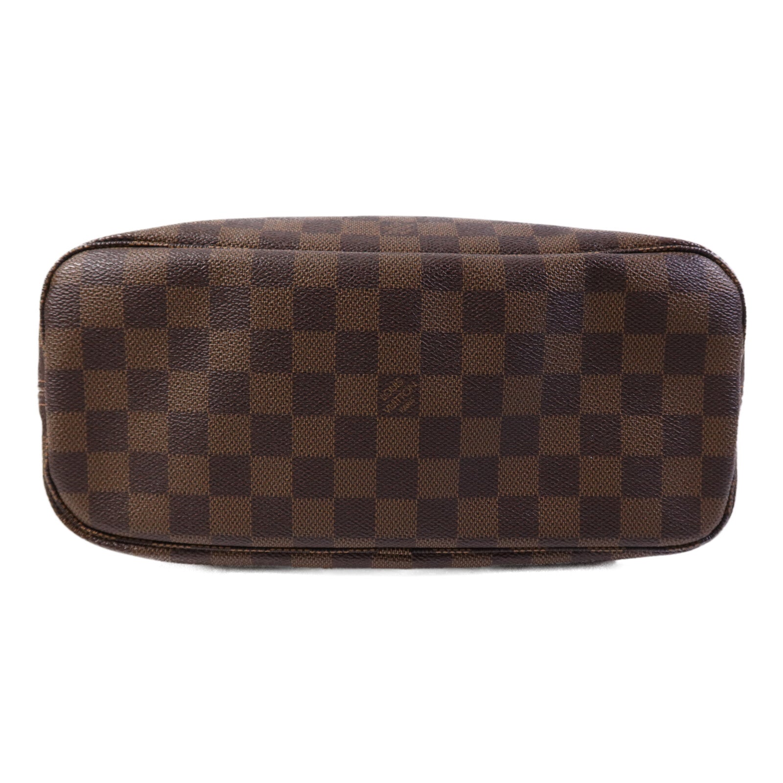 LOUIS VUITTON Damier Neverfull PM金扣手挽袋