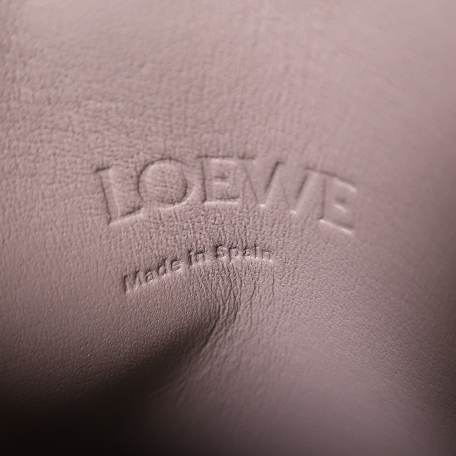 LOEWE SHW Dice Pocket Shoulder Bag Calfskin Leather Grey