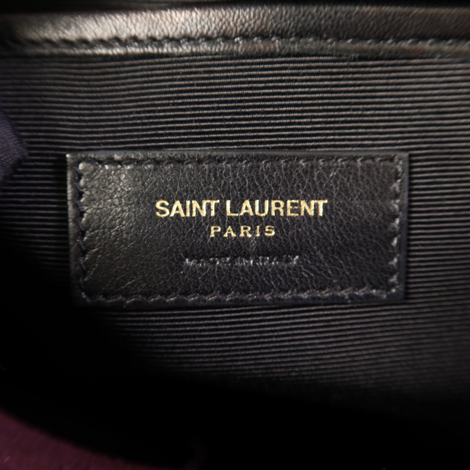 SAINT LAURENT 絨布/牛皮皮革2 Way Shoulder Bag金扣手挽肩背兩用袋