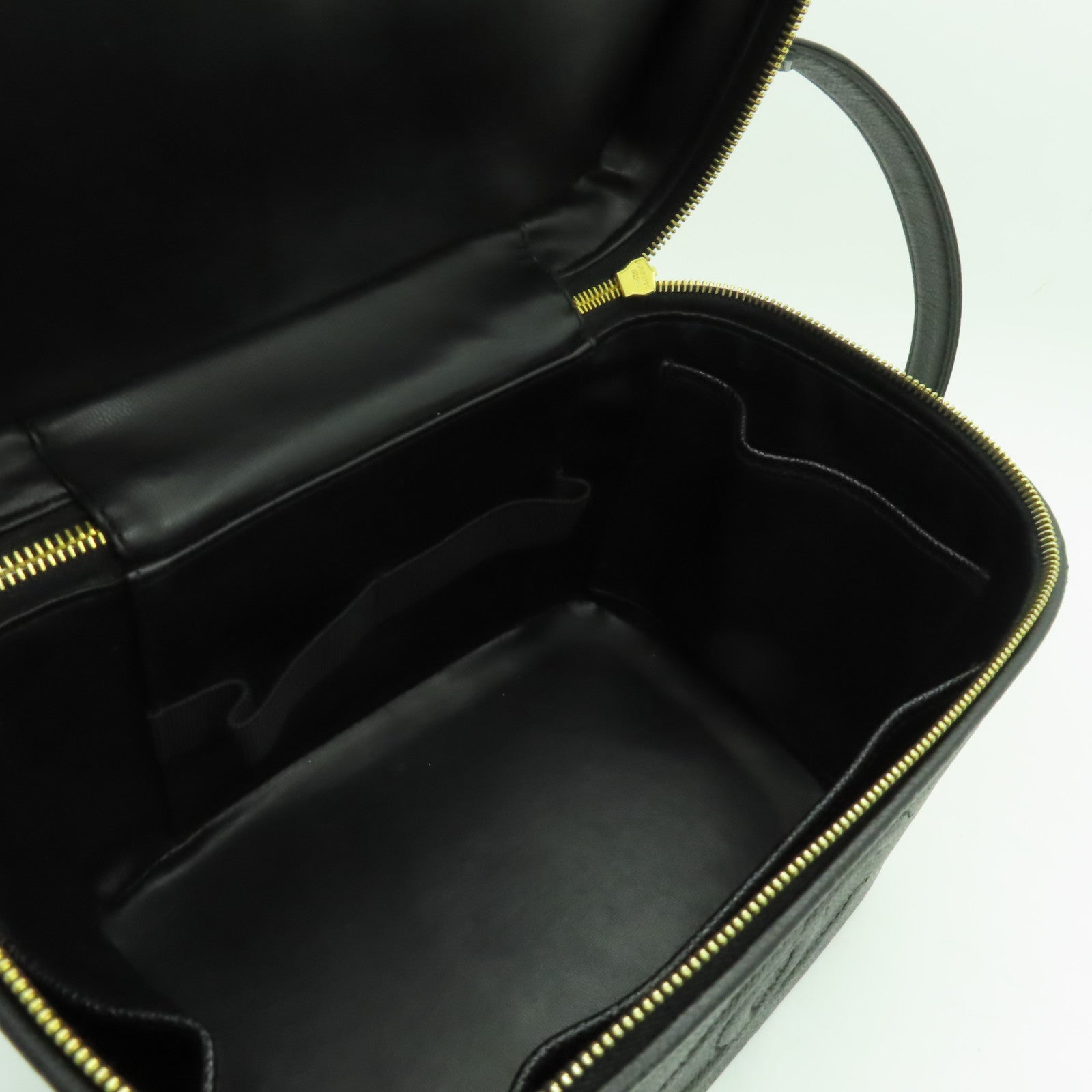 CHANEL 【清倉大減價】Caviar皮革Vanity 2way Shoulder Bag金扣手挽肩背兩用袋黒色