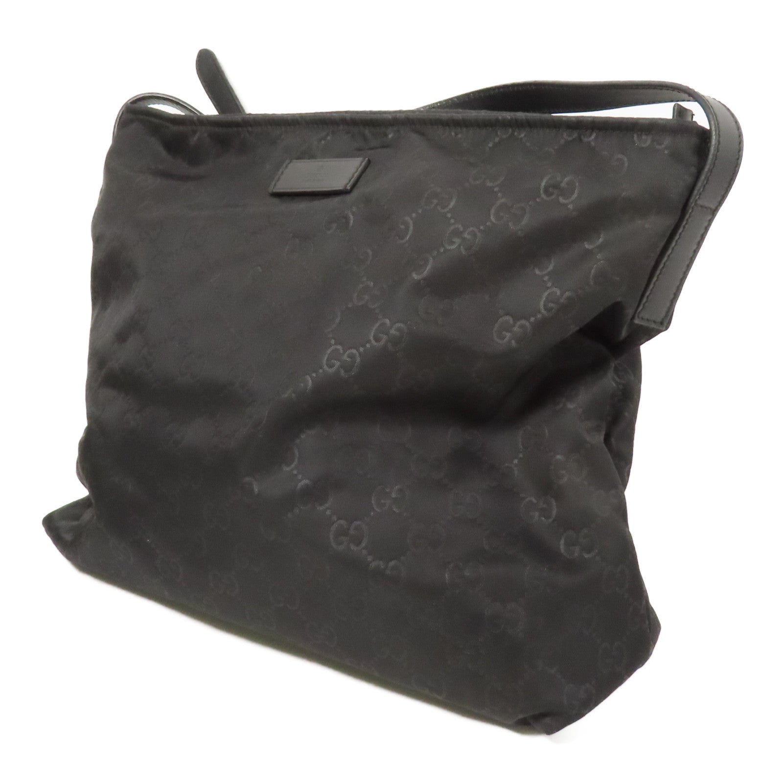 GUCCI GG SHW Shoulder Bag Nylon Black