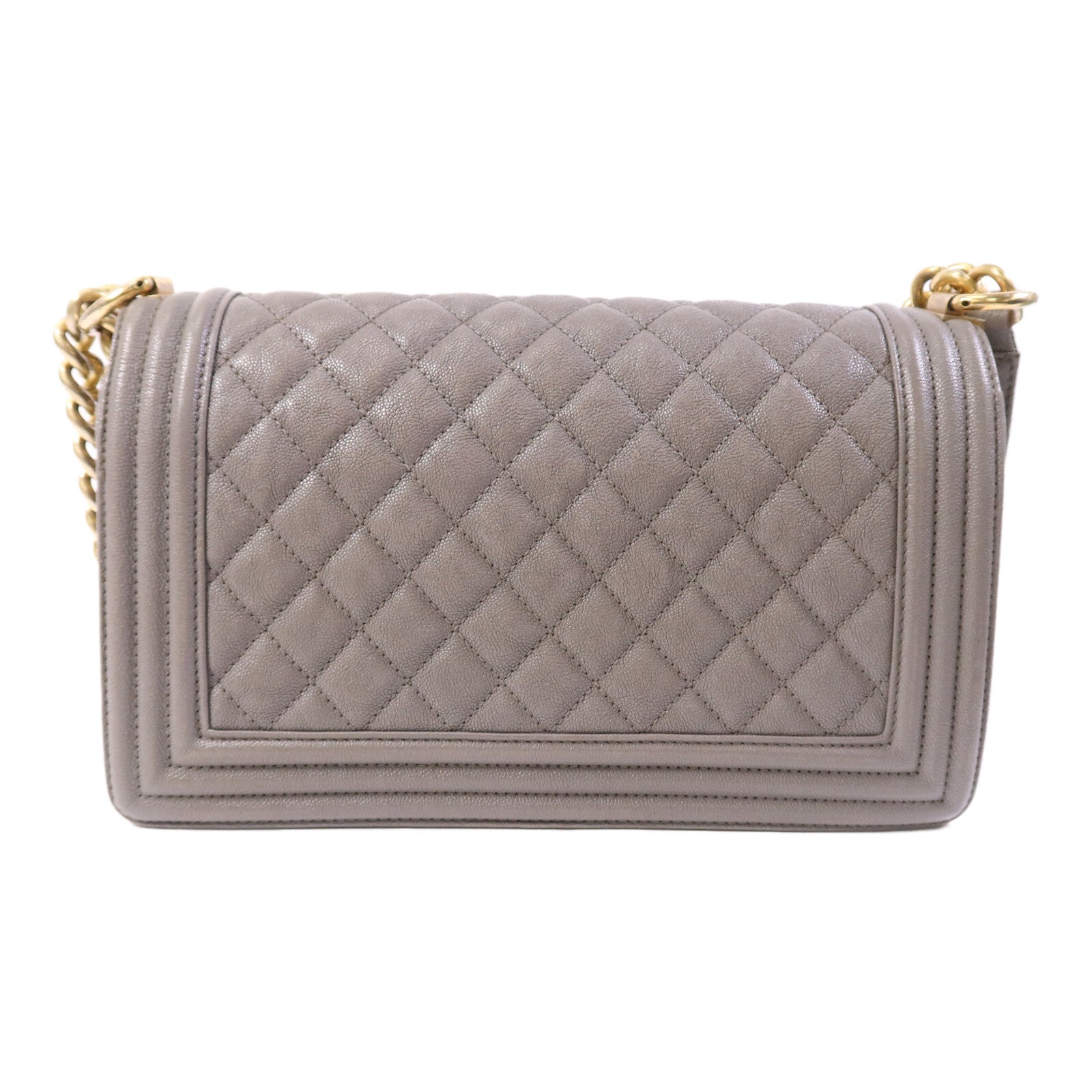 CHANEL 【激減優惠】牛皮皮革Boy 25金扣鏈帶肩背袋