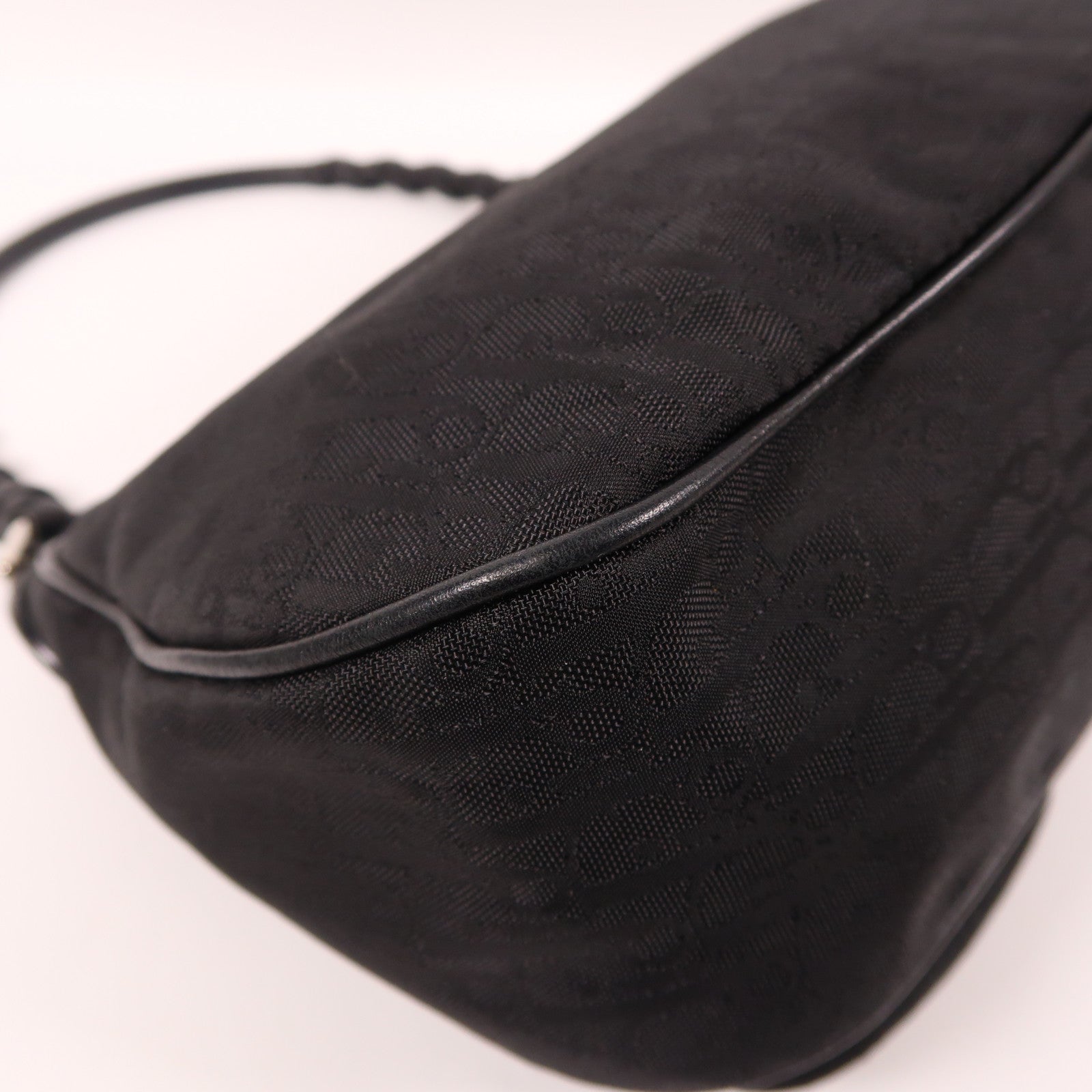 Dior 尼龍Shoulder Bag銀扣肩背袋黑色