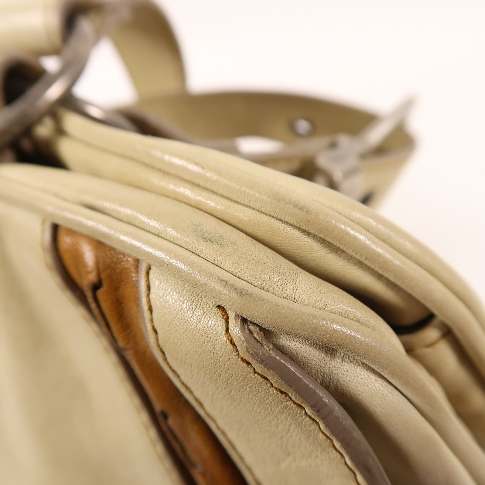 Dior 牛皮皮革Gaucho銀扣手挽袋