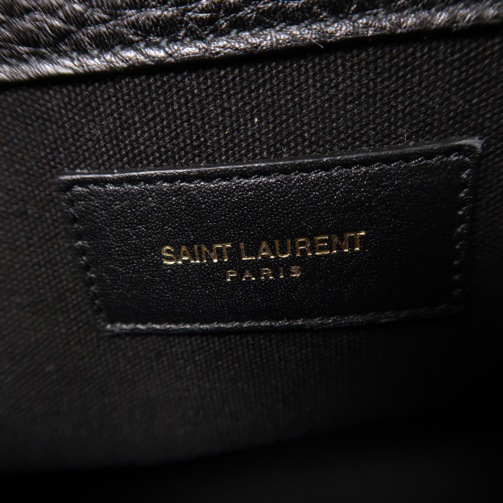 YVES SAINT LAURENT 牛皮皮革/帆布2 Way Shoulder金扣手挽肩背兩用袋
