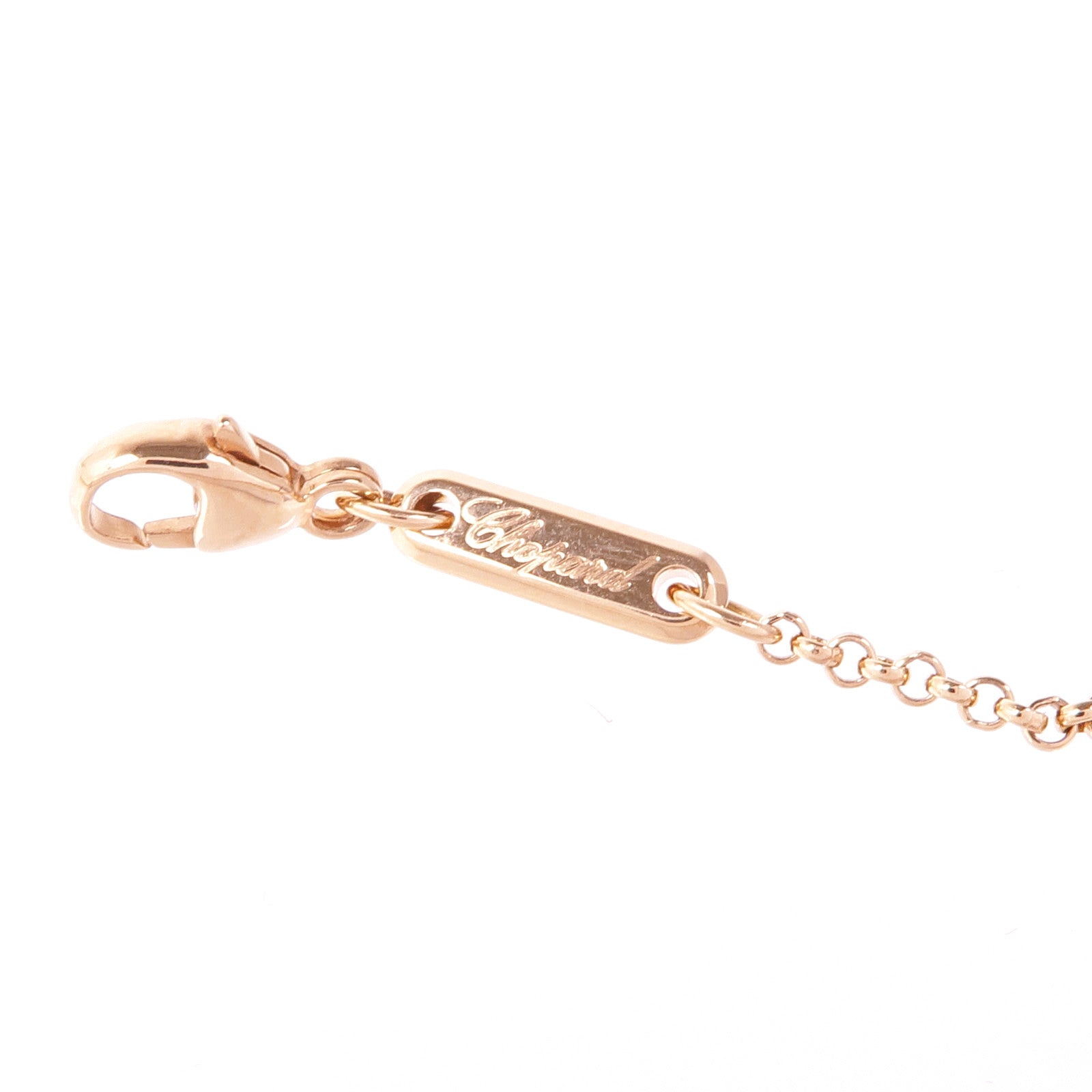 Chopard 18K玫瑰金Happy Heart Necklace鑽石項鍊