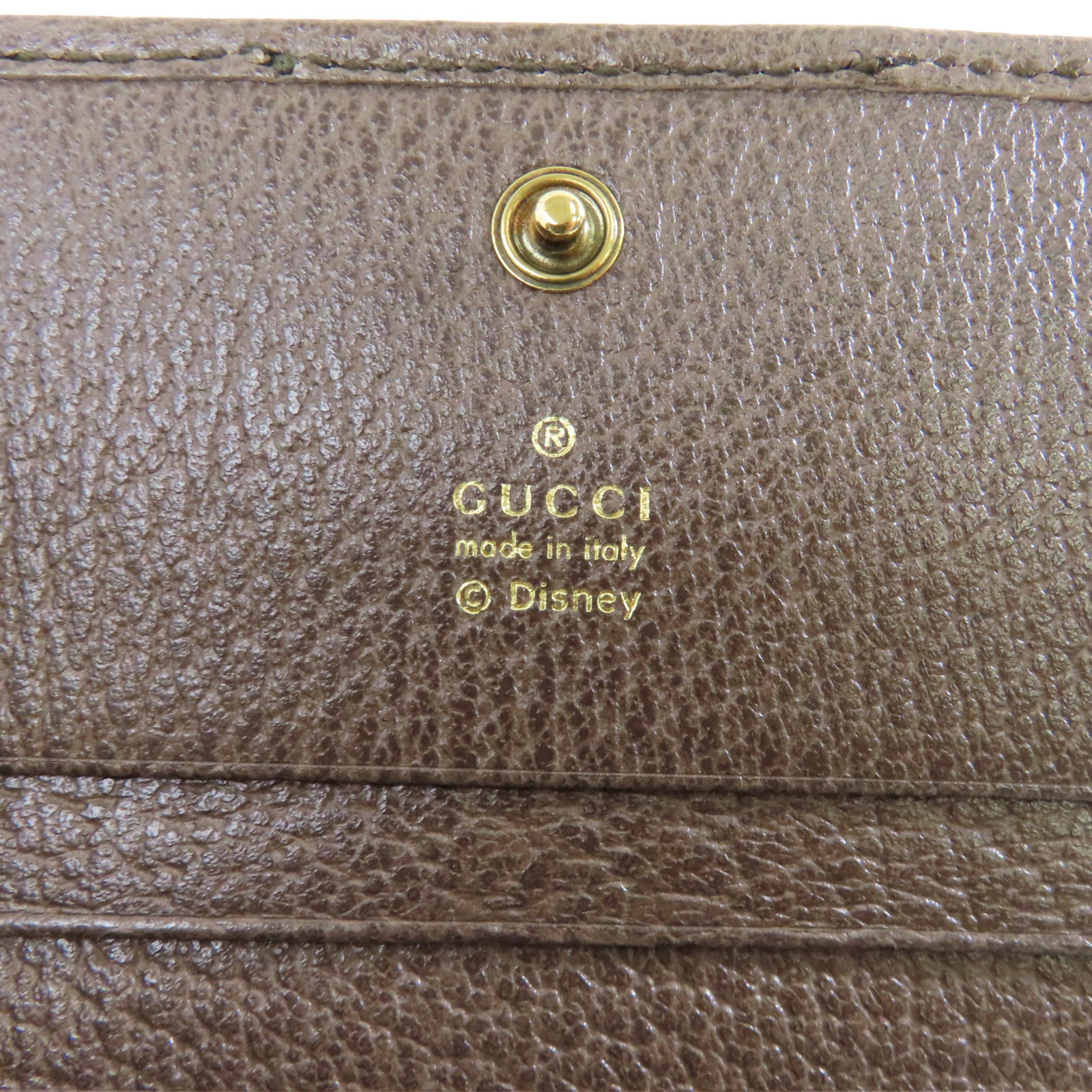 GUCCI 塗層帆布Ophidia Three Little Pigs Bi-fold Wallet金扣錢包啡色