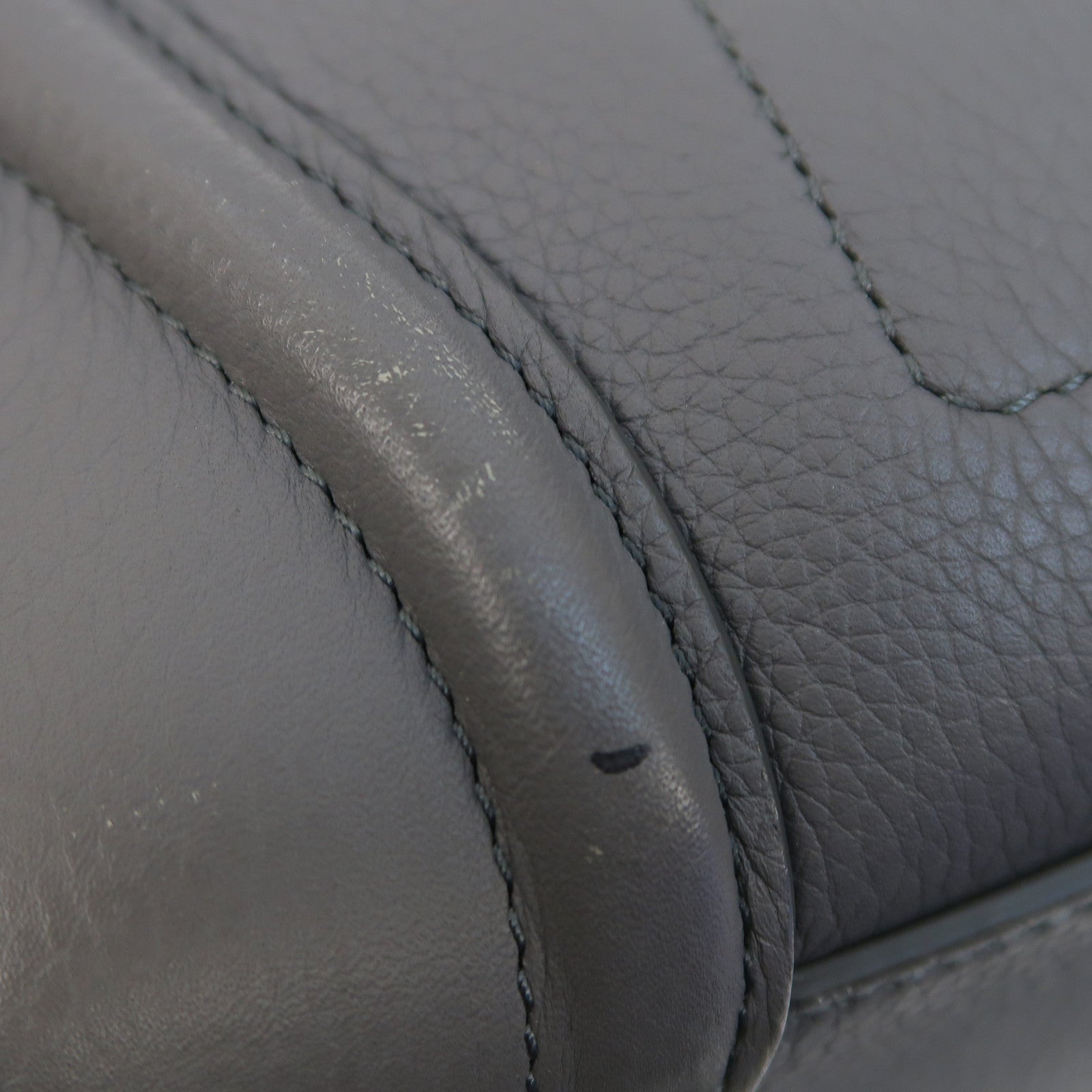 CELINE 【激減優惠】牛皮皮革Micro Luggage金扣手挽袋灰色
