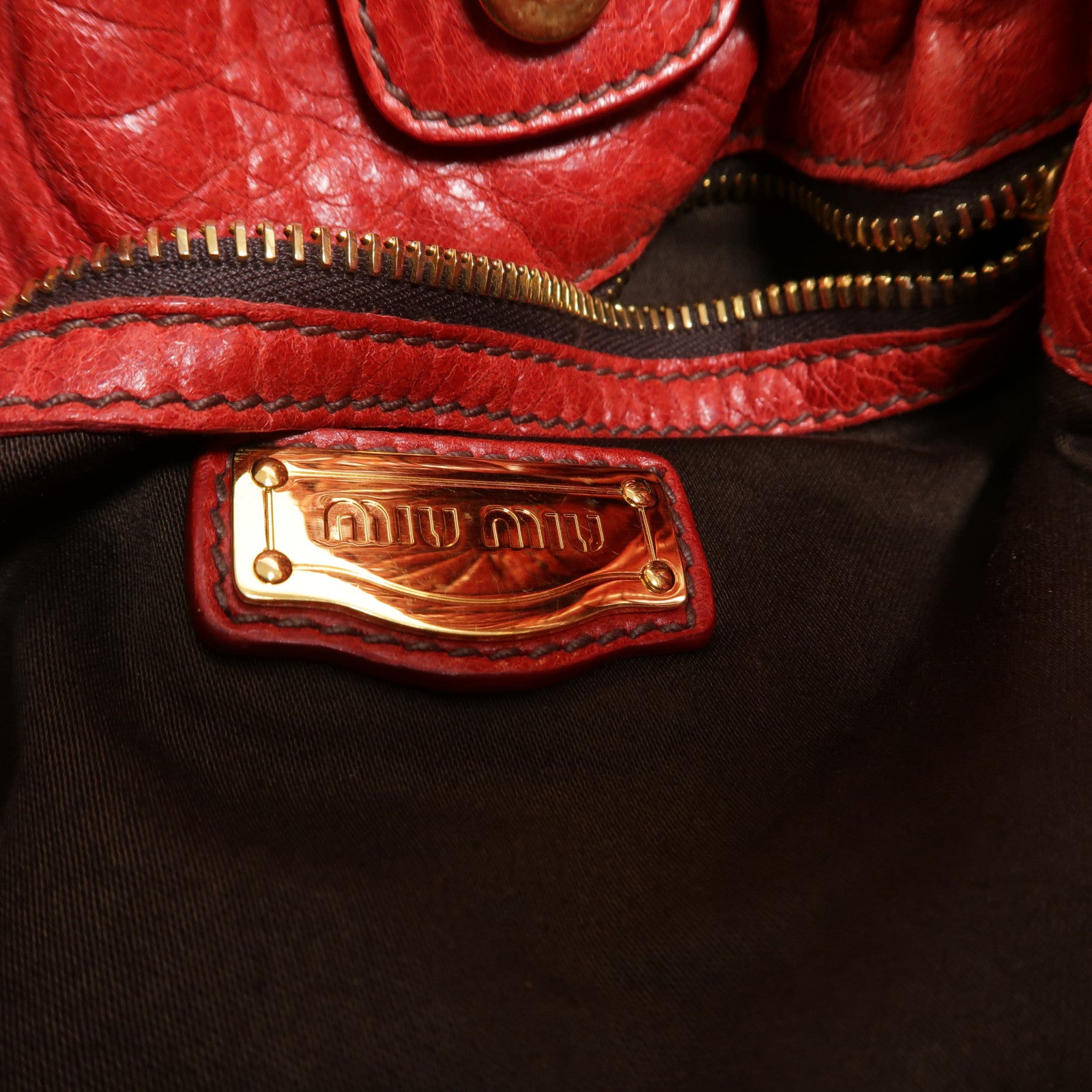 Miu Miu 牛皮皮革2 Way Shoulder手挽肩背兩用袋