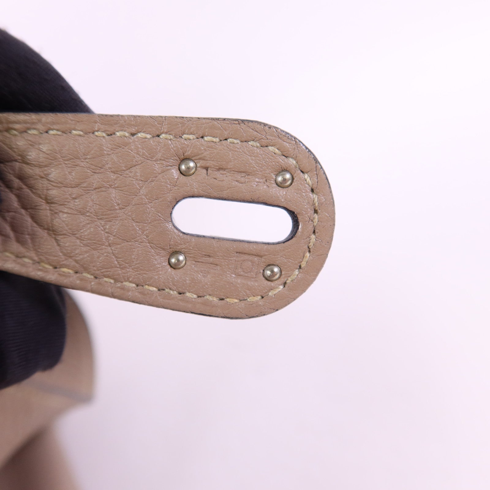 HERMES Clemence皮革Lindy 34銀扣手挽肩背兩用袋Gris Tourterelle