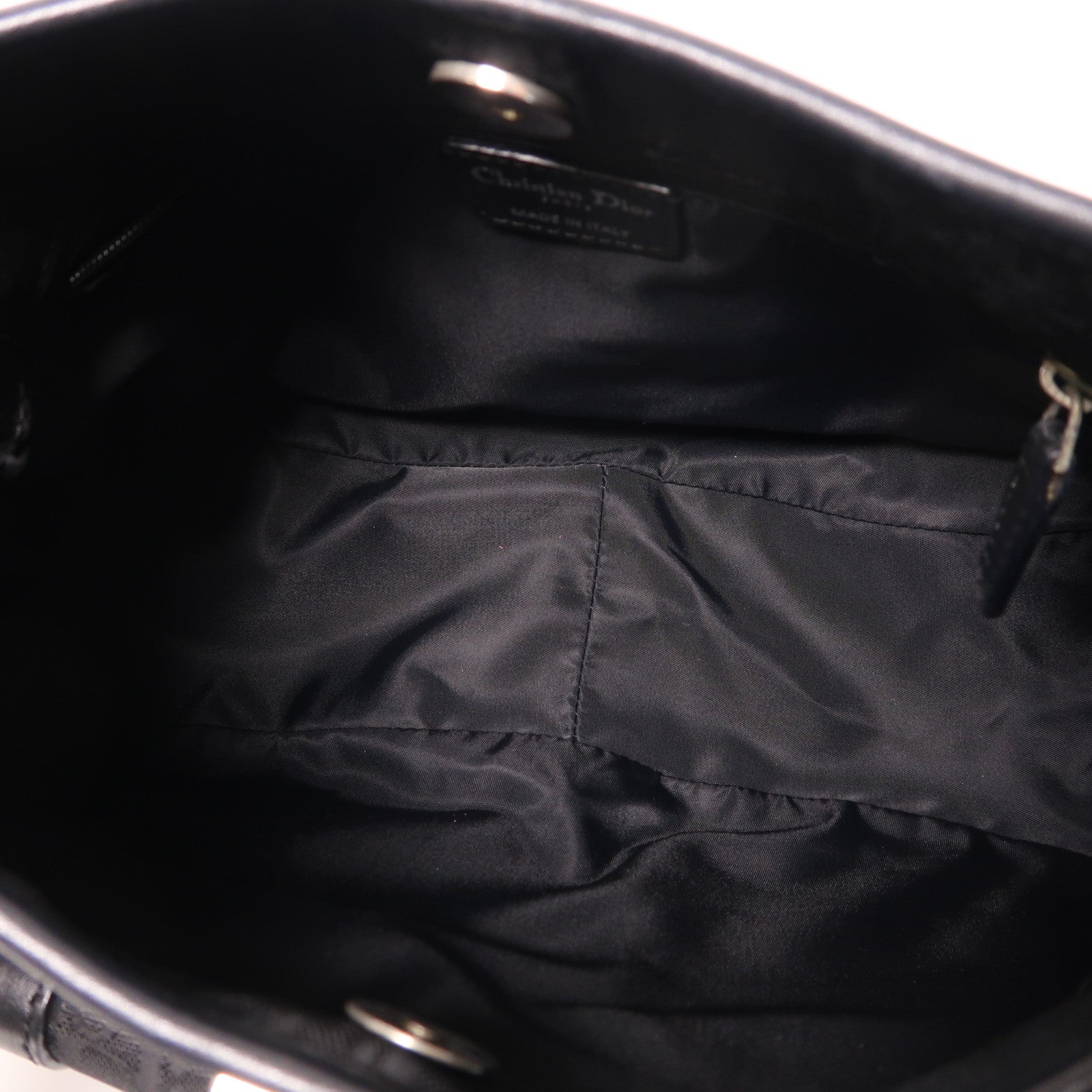 Dior 尼龍Shoulder Bag銀扣肩背袋黑色