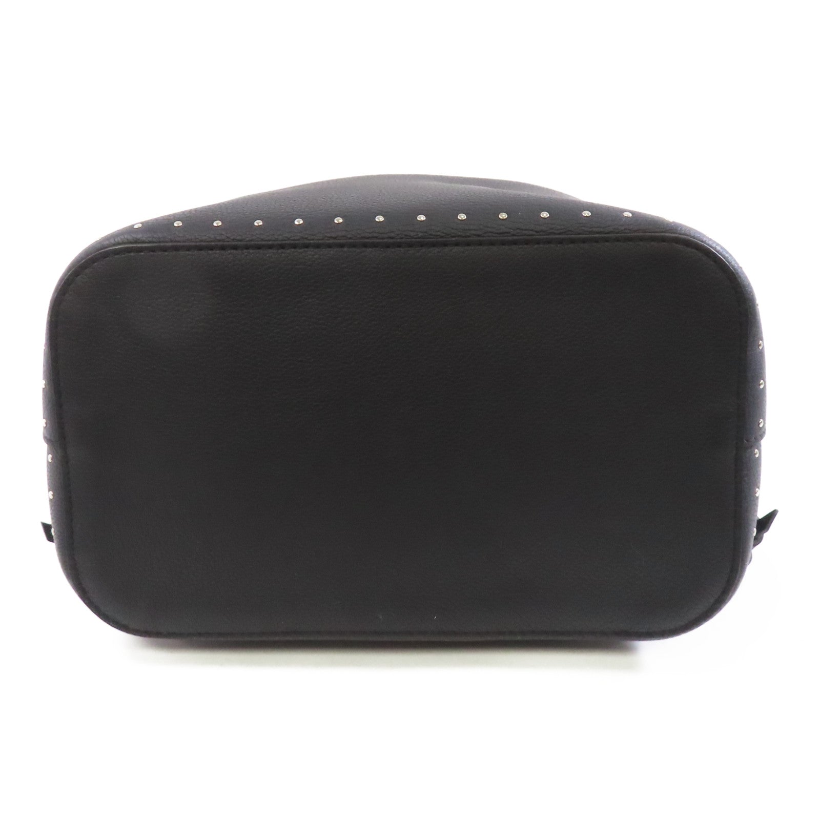 LOUIS VUITTON 牛皮皮革Lock Me Bucket銀扣肩背袋黑色