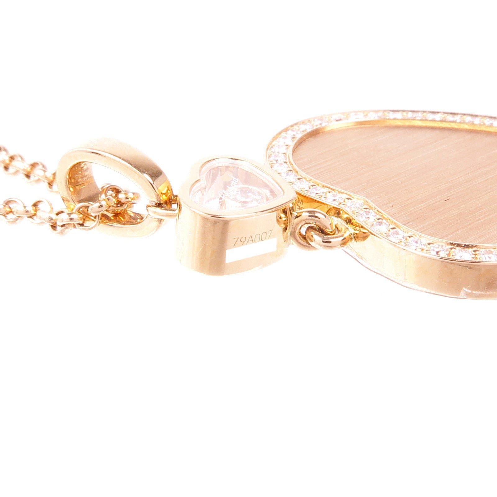 Chopard 18K玫瑰金Happy Heart Necklace鑽石項鍊