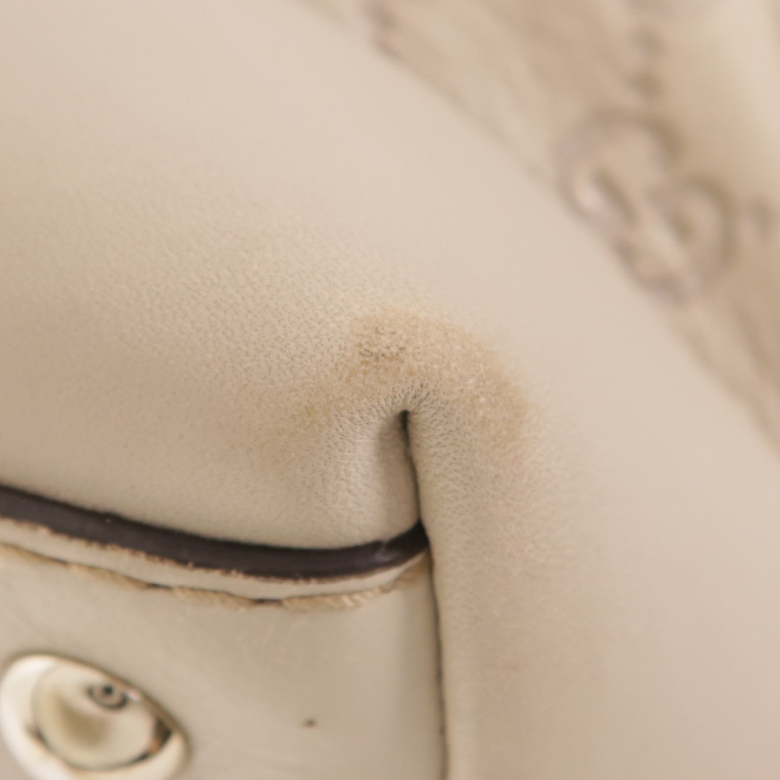 GUCCI 牛皮皮革Hand Bag銀扣手挽袋