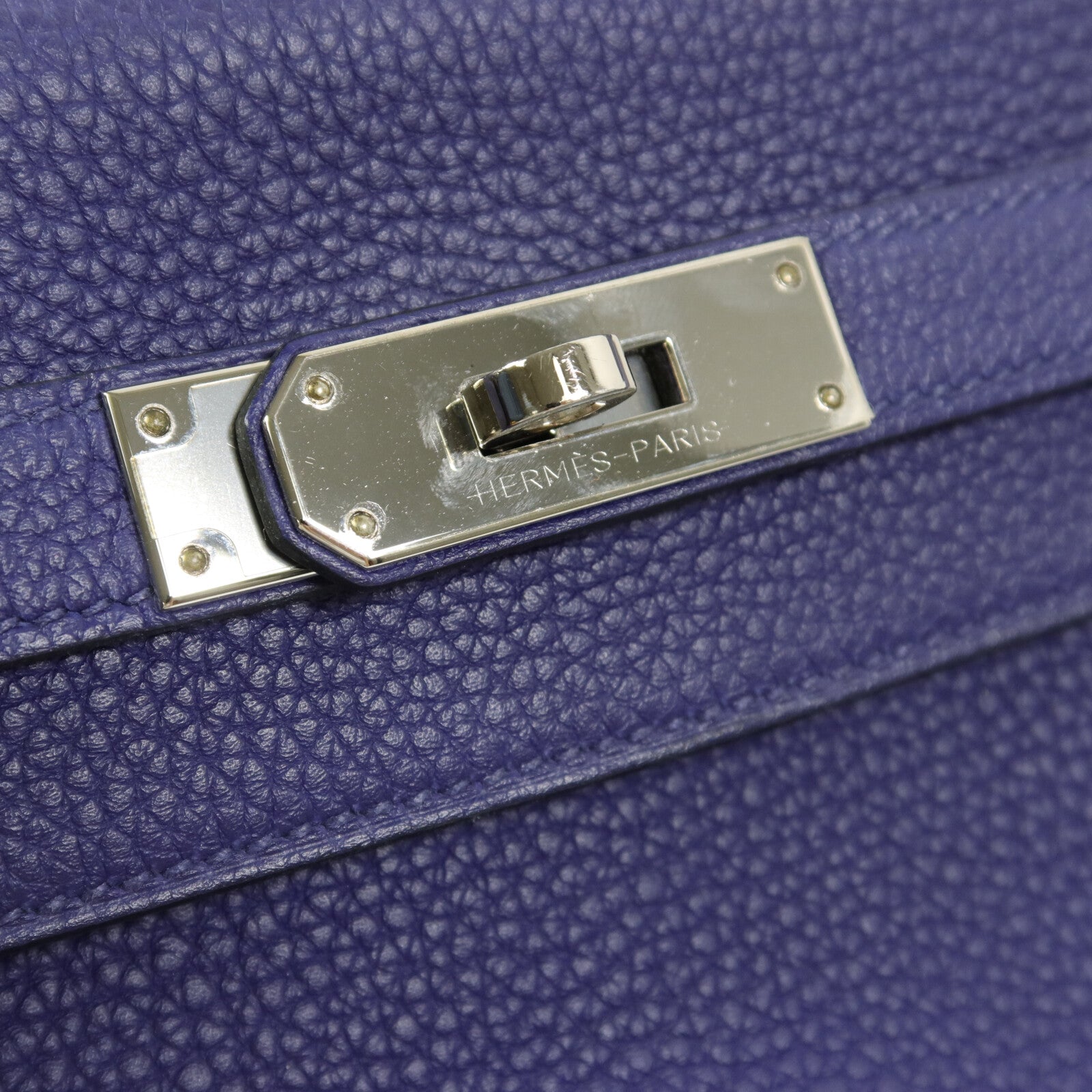 HERMES Taurillion Clemence皮革Kelly 28手挽肩背兩用袋Cassis