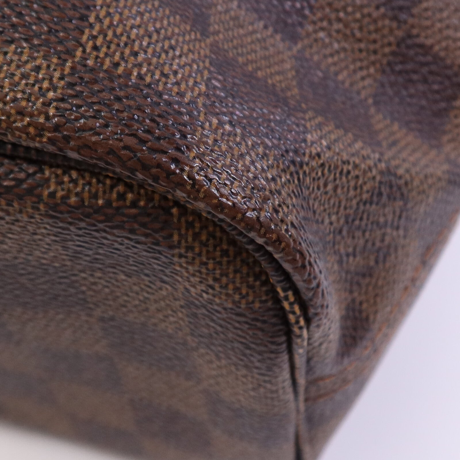 LOUIS VUITTON Damier Neverfull PM金扣手挽袋