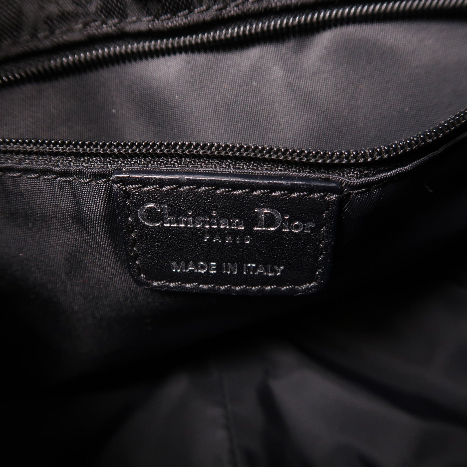 Dior 尼龍Shoulder Bag銀扣肩背袋黑色