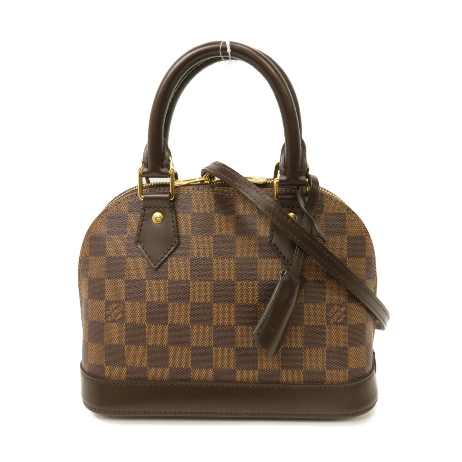 LOUIS VUITTON Damier Alma BB金扣手挽肩背兩用袋啡色