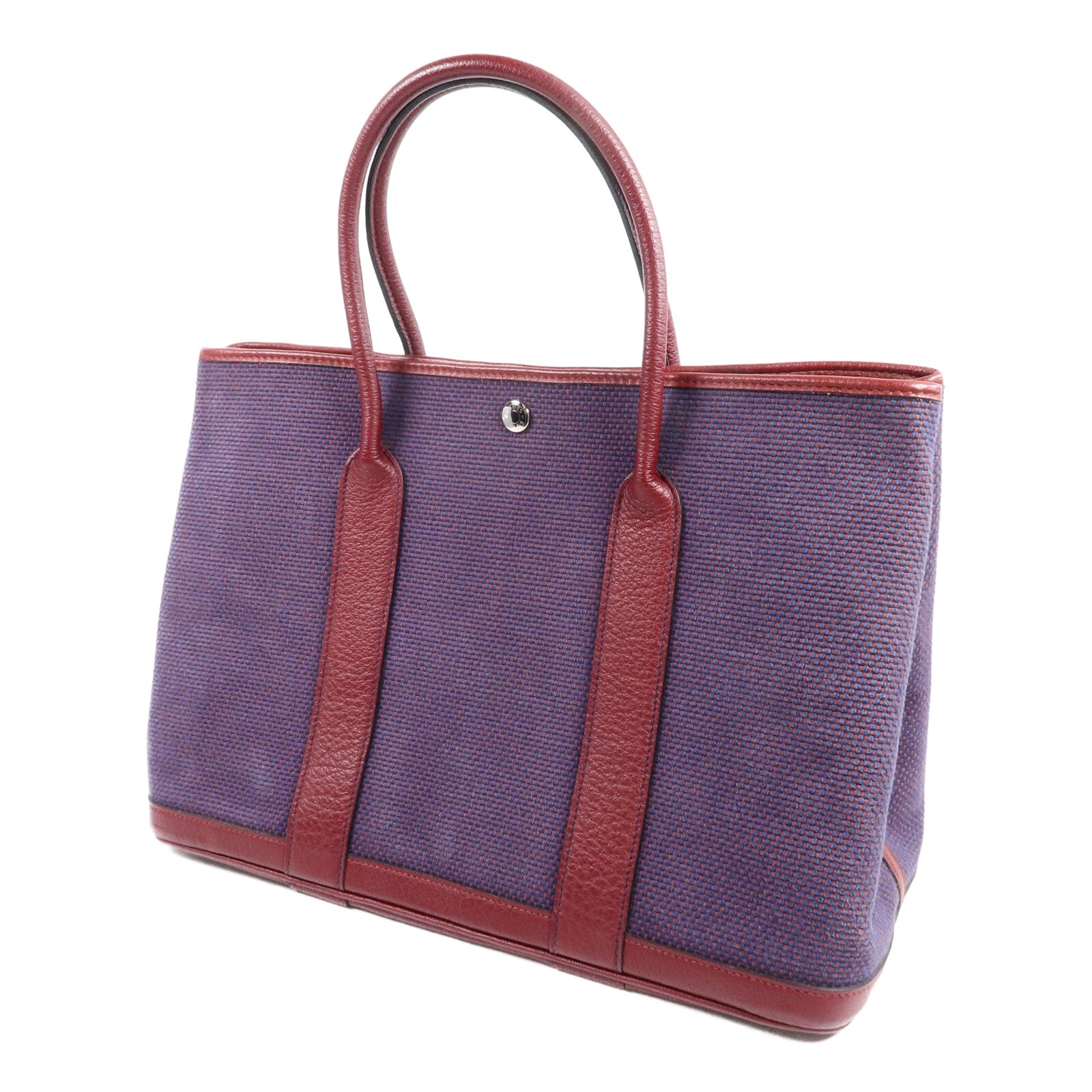 HERMES 帆布Garden Party PM手挽袋Bordeaux