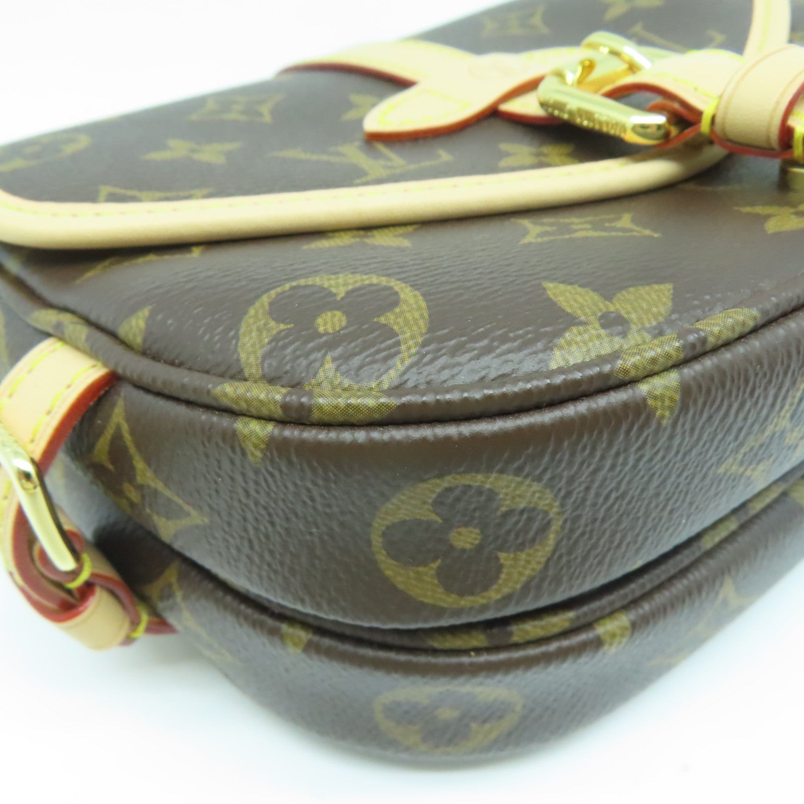 LOUIS VUITTON Monogram SAUMUR BB金扣手挽肩背兩用袋啡色