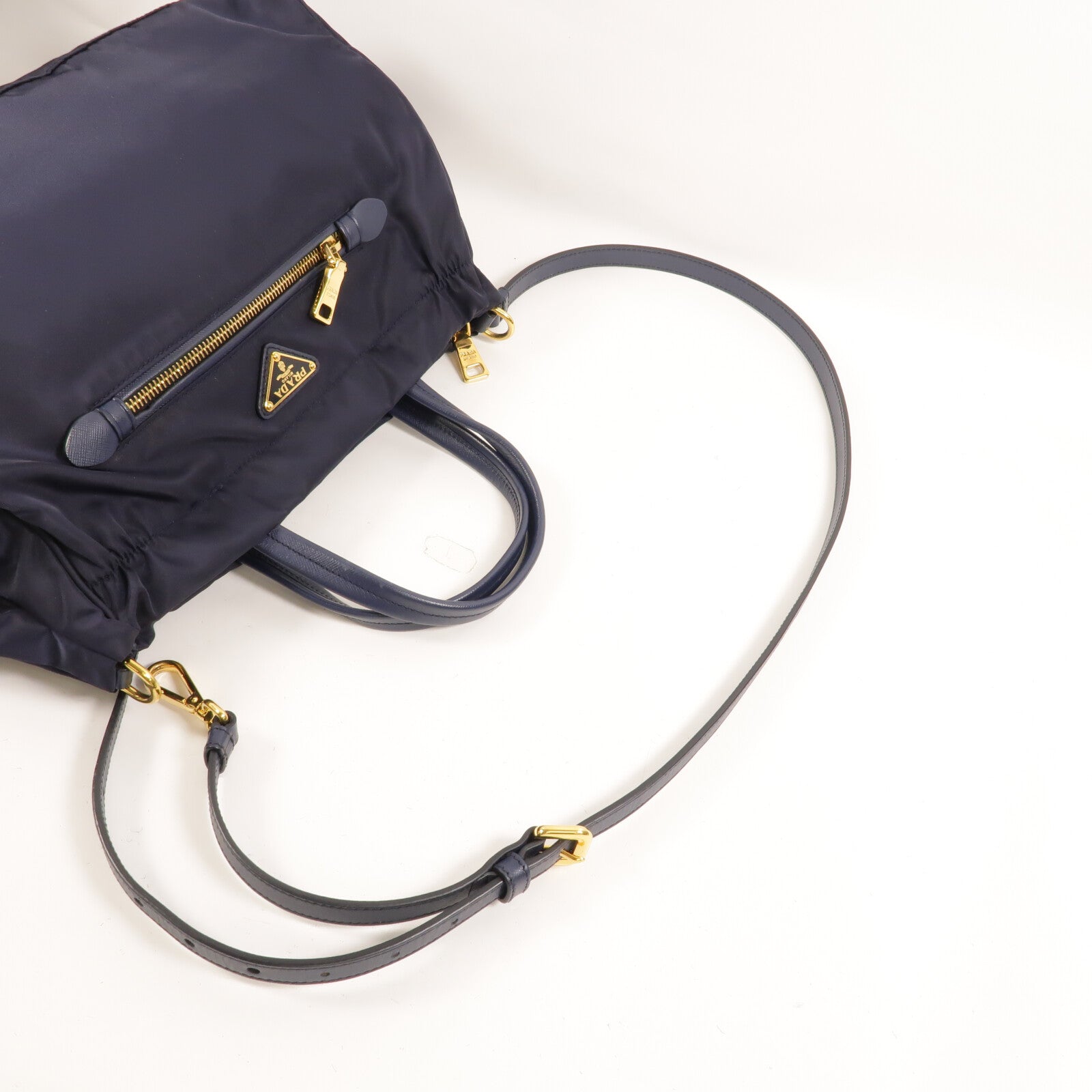PRADA 尼龍/Saffiano皮革2 Way Shoulder Bag手挽肩背兩用袋