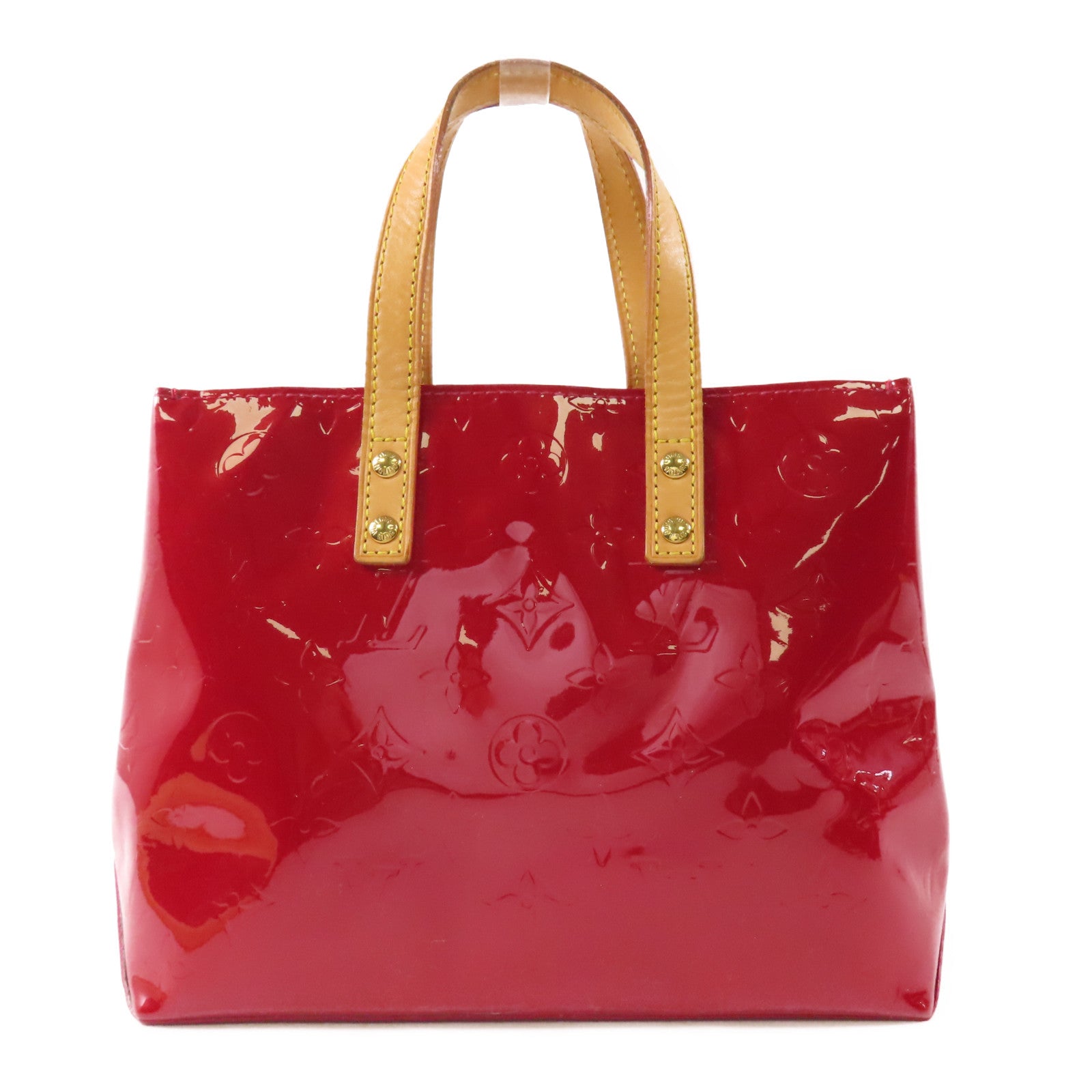 LOUIS VUITTON Vernis Reade PM金扣手挽袋