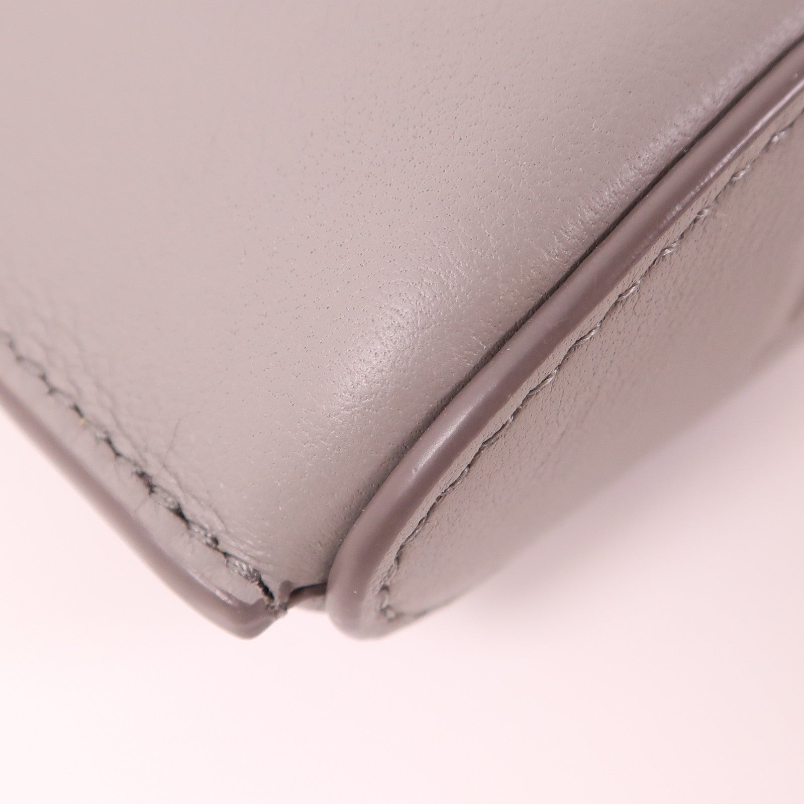 LOEWE SHW Dice Pocket Shoulder Bag Calfskin Leather Grey