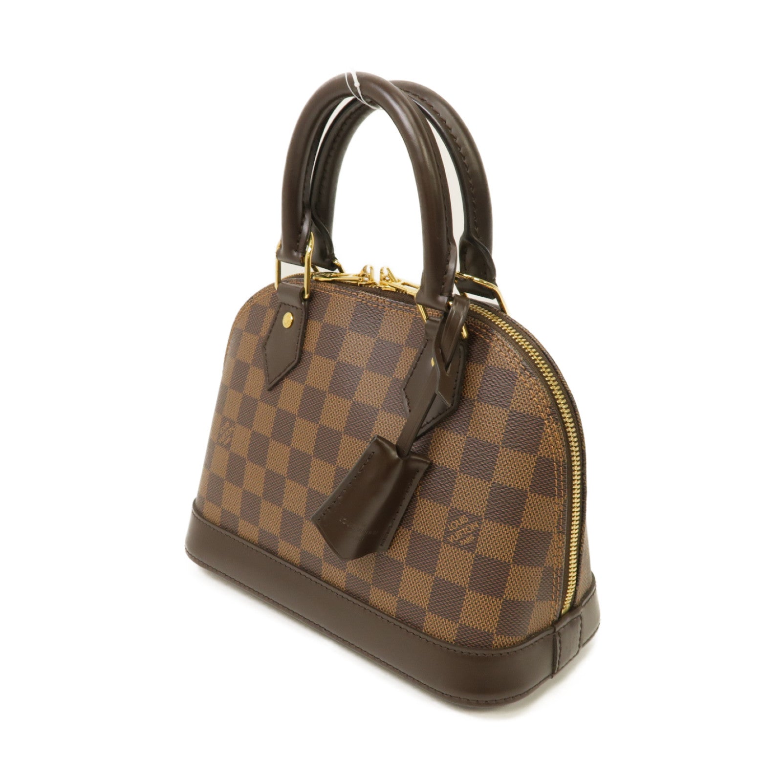 LOUIS VUITTON Damier Alma BB金扣手挽肩背兩用袋啡色