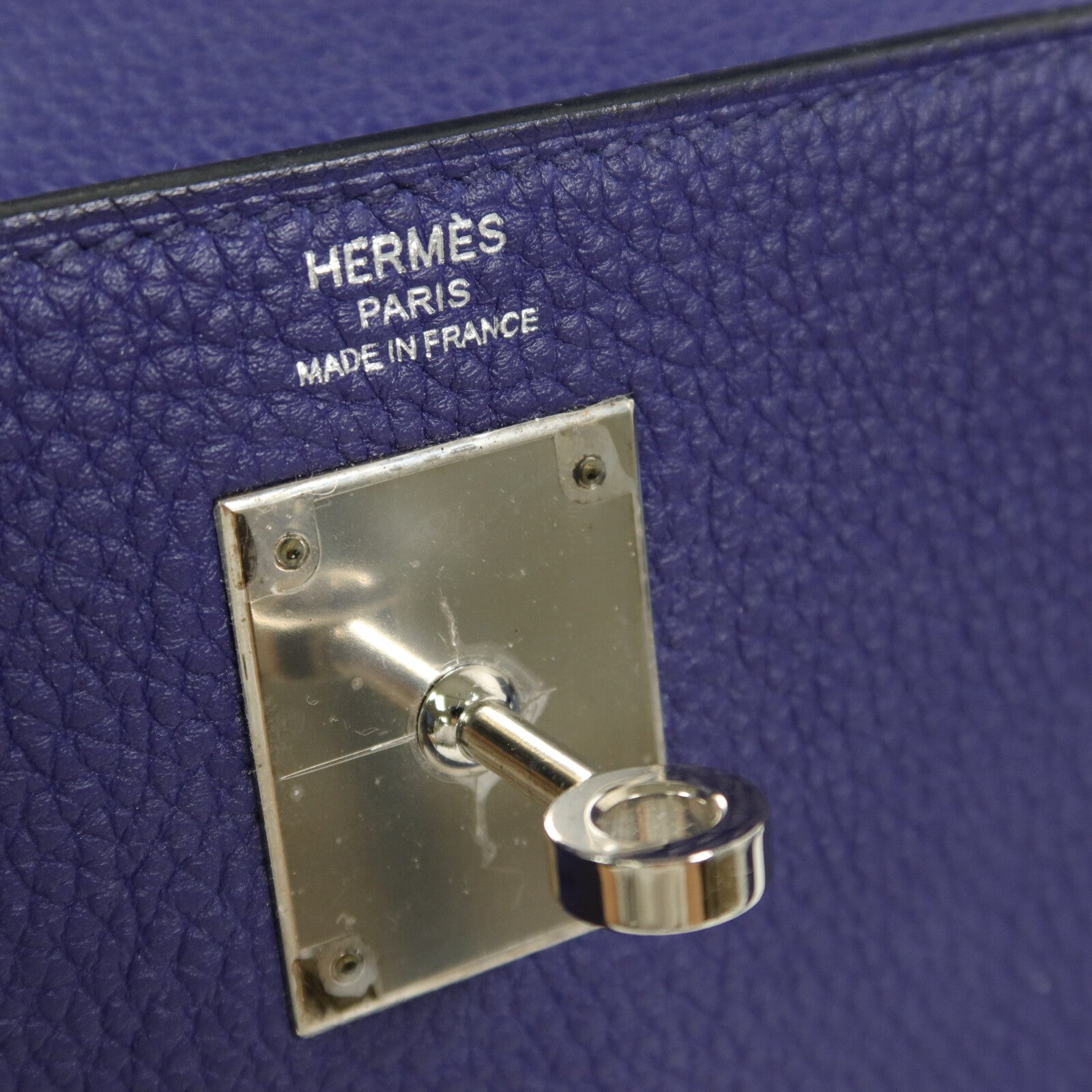 HERMES Taurillion Clemence皮革Kelly 28手挽肩背兩用袋Cassis