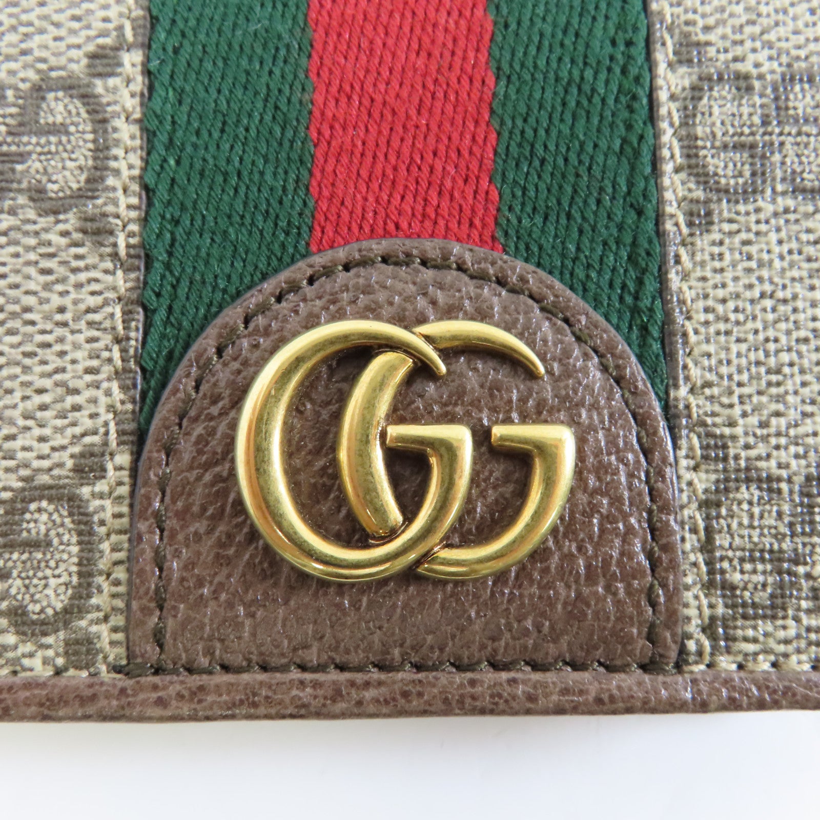 GUCCI 塗層帆布Ophidia Three Little Pigs Bi-fold Wallet金扣錢包啡色