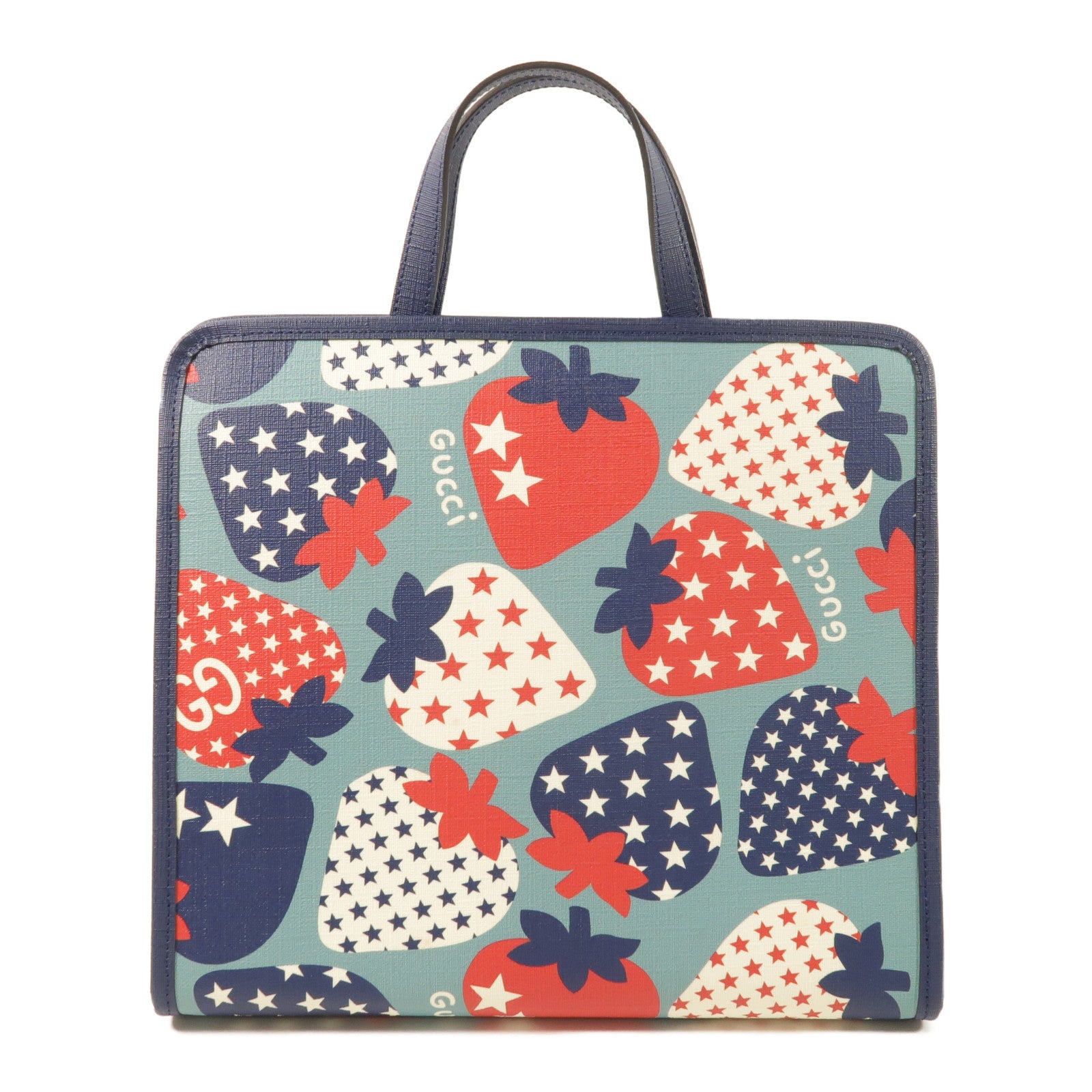 GUCCI 塗層帆布Hand Bag銀扣手挽袋