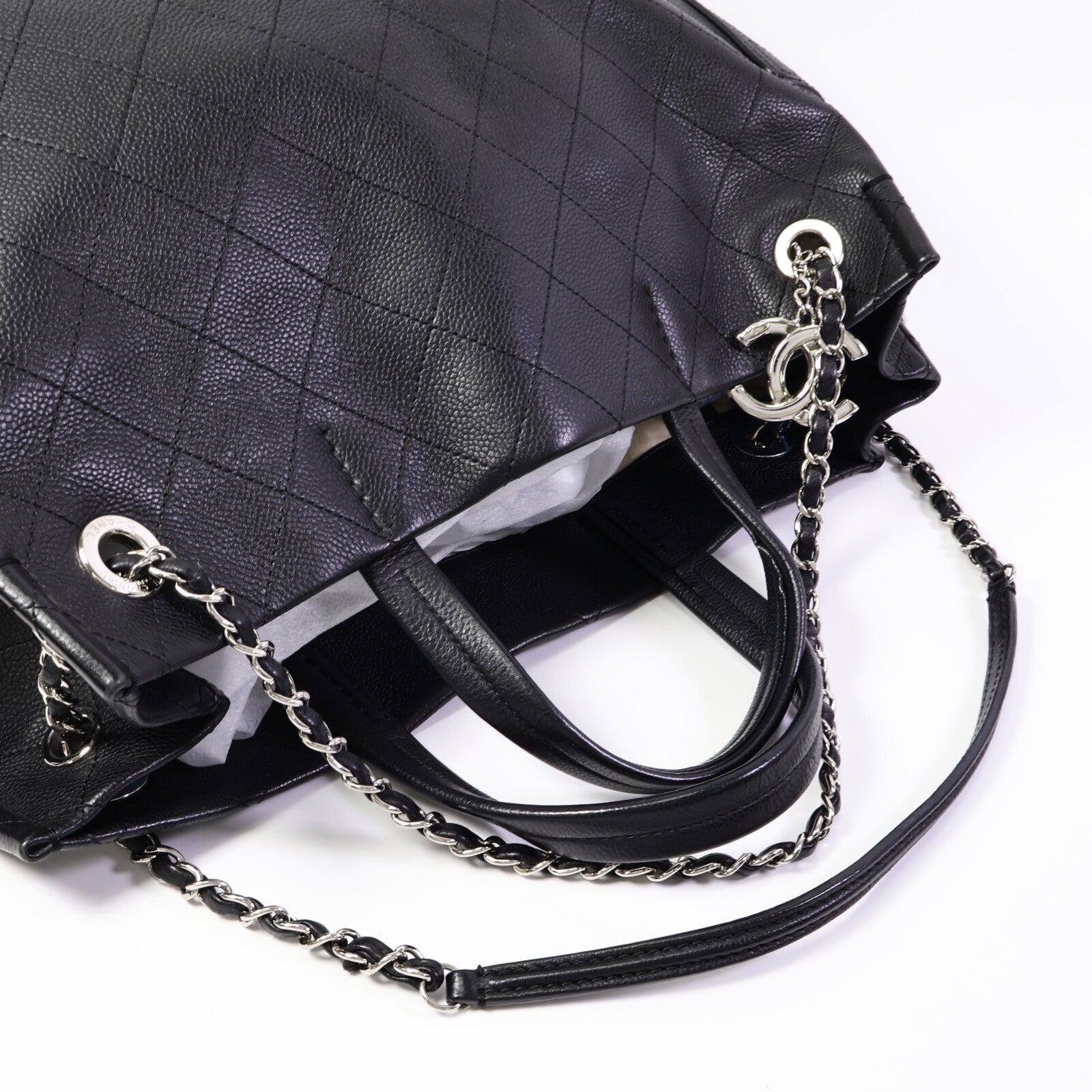 CHANEL 牛皮皮革CC Pocket Tote Bag手挽肩背兩用袋