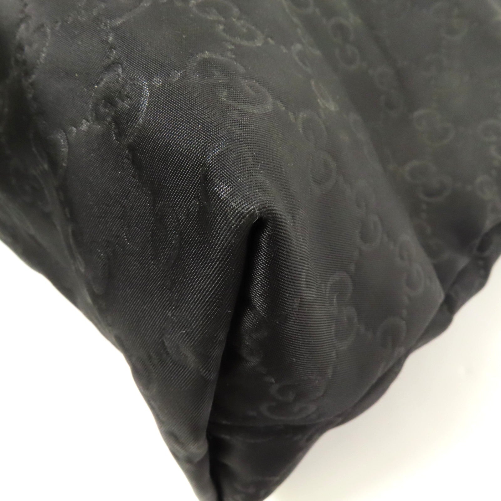 GUCCI 尼龍Shoulder Bag銀扣肩背袋