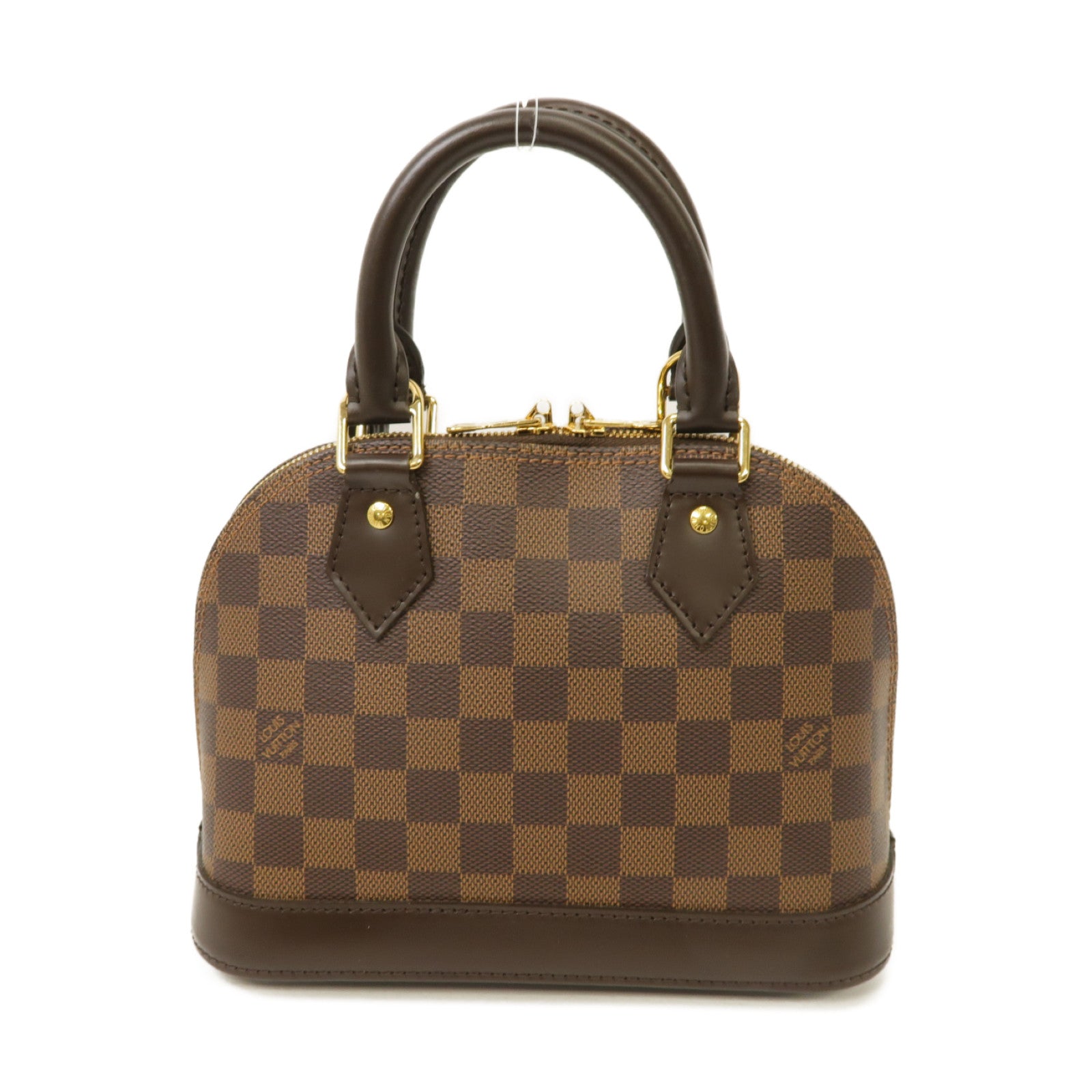 LOUIS VUITTON Damier Alma BB金扣手挽肩背兩用袋啡色