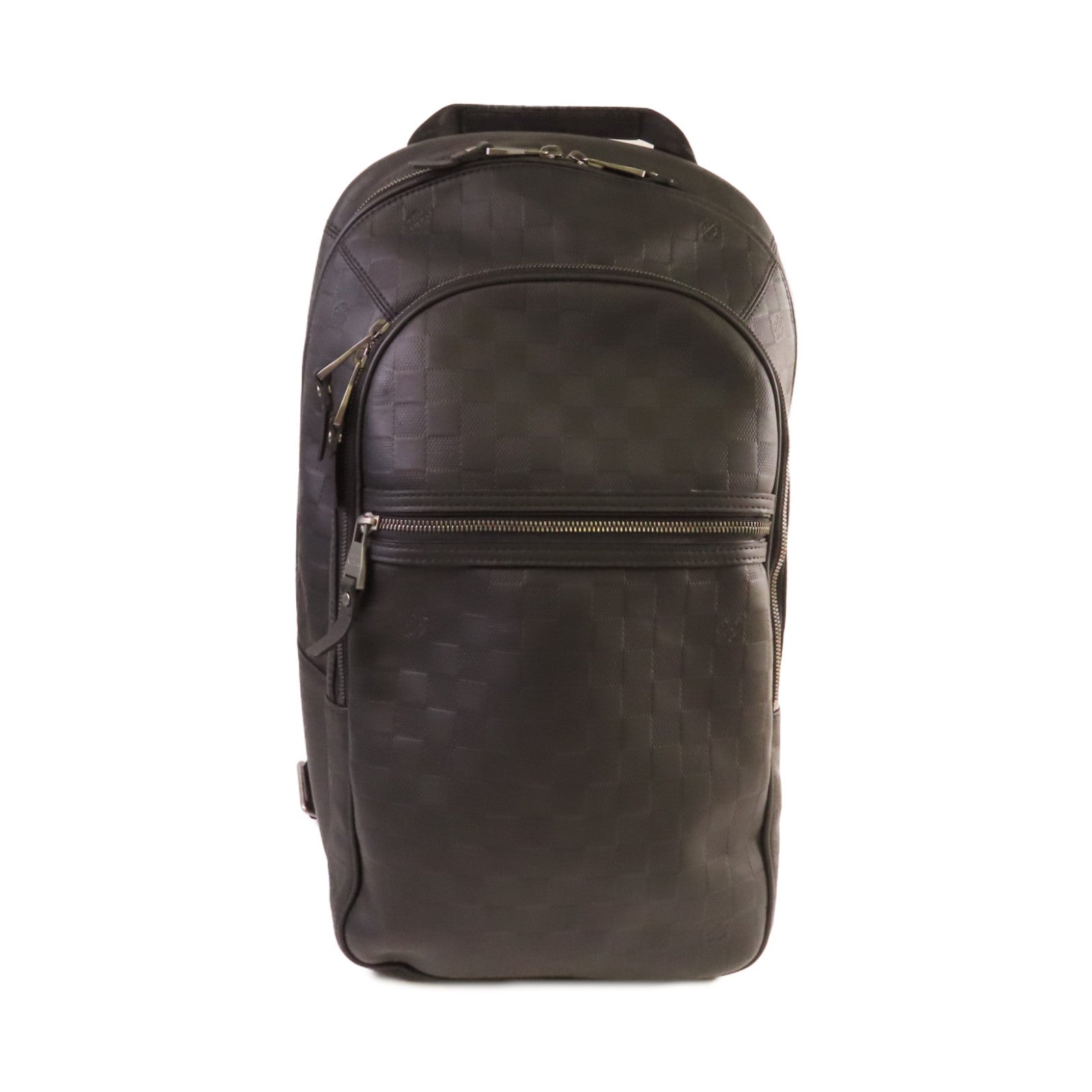 LOUIS VUITTON Damier Infini Michael Backpack銀扣背包黑色