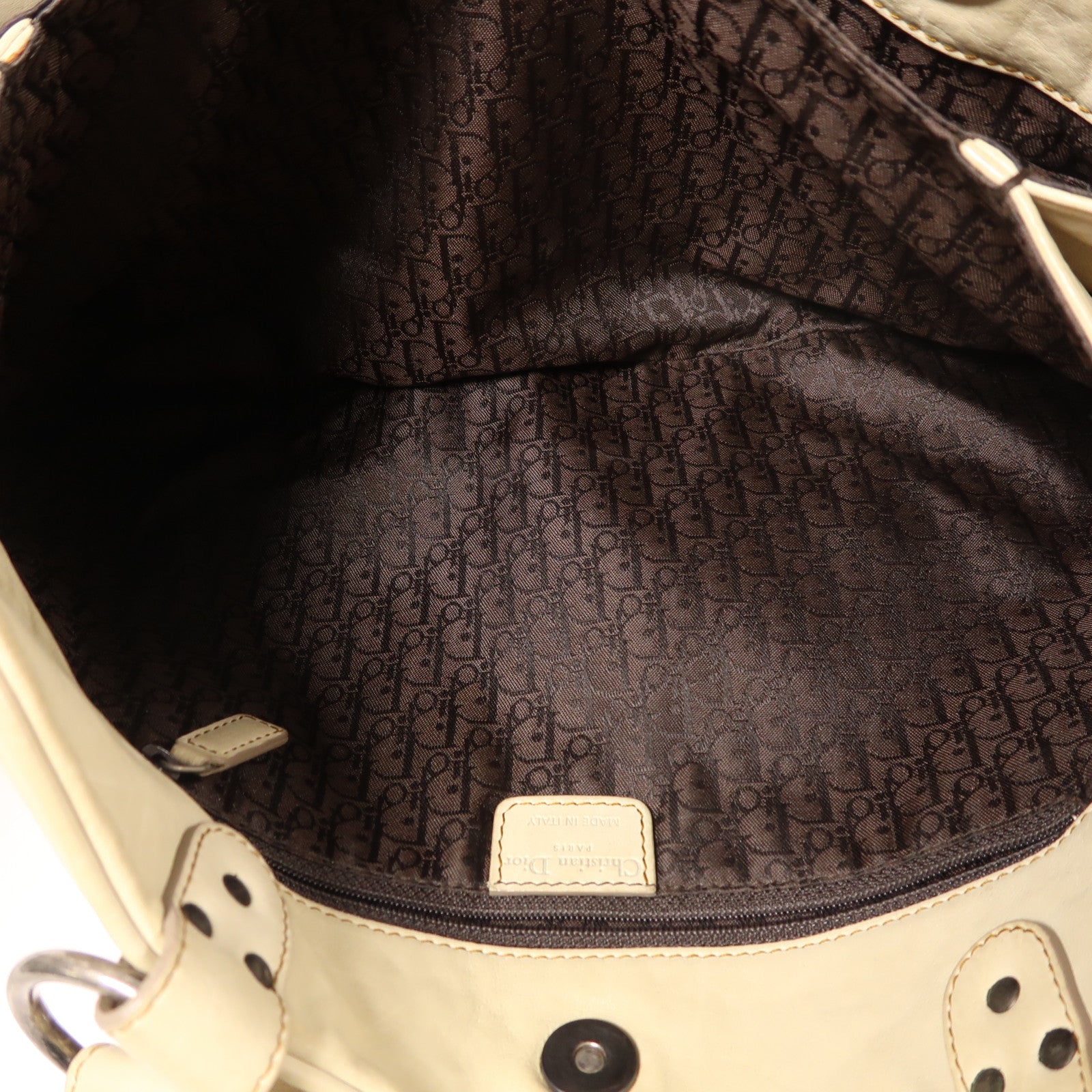 Dior 牛皮皮革Gaucho銀扣手挽袋