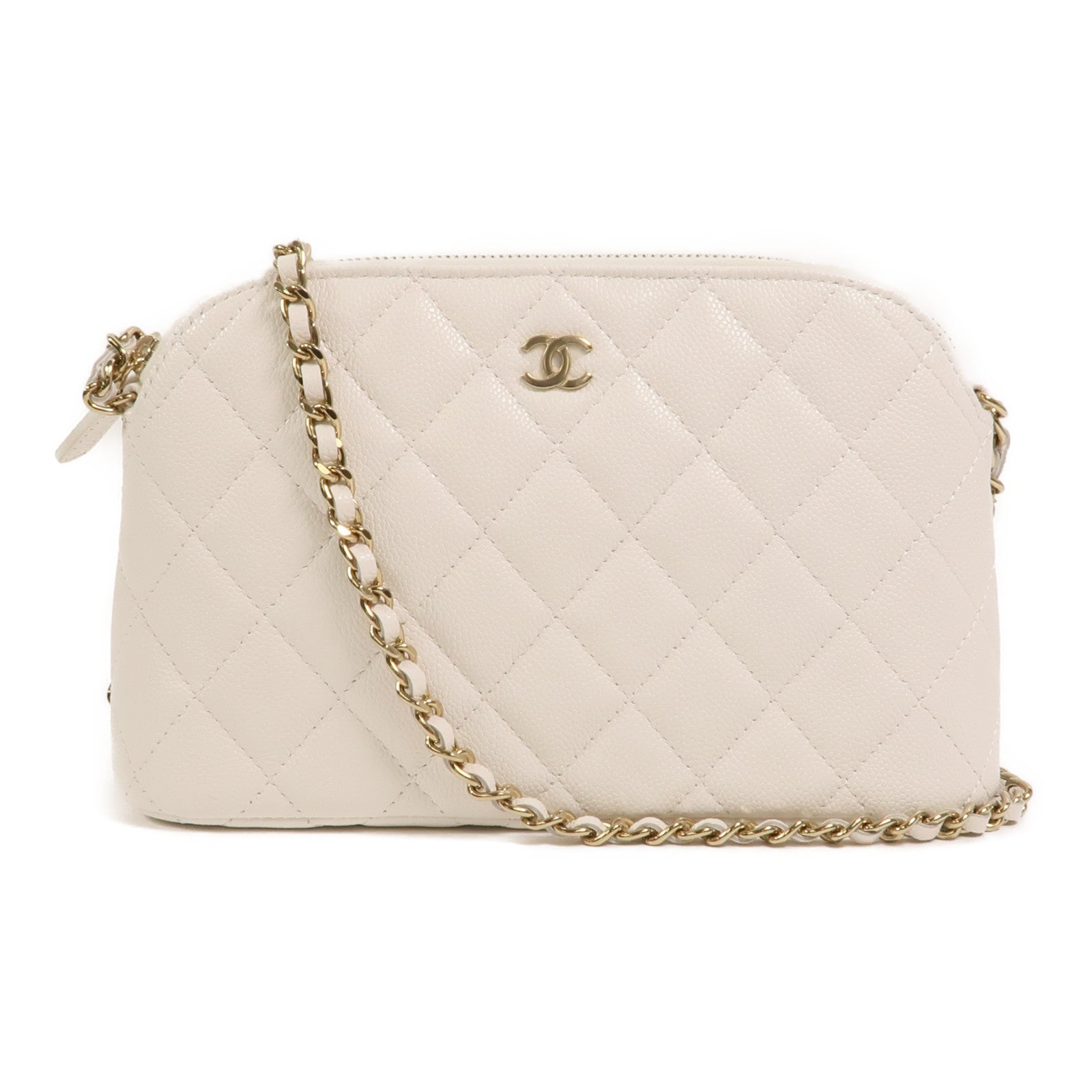 CHANEL 牛皮皮革Chain Shoulder鏈帶肩背袋