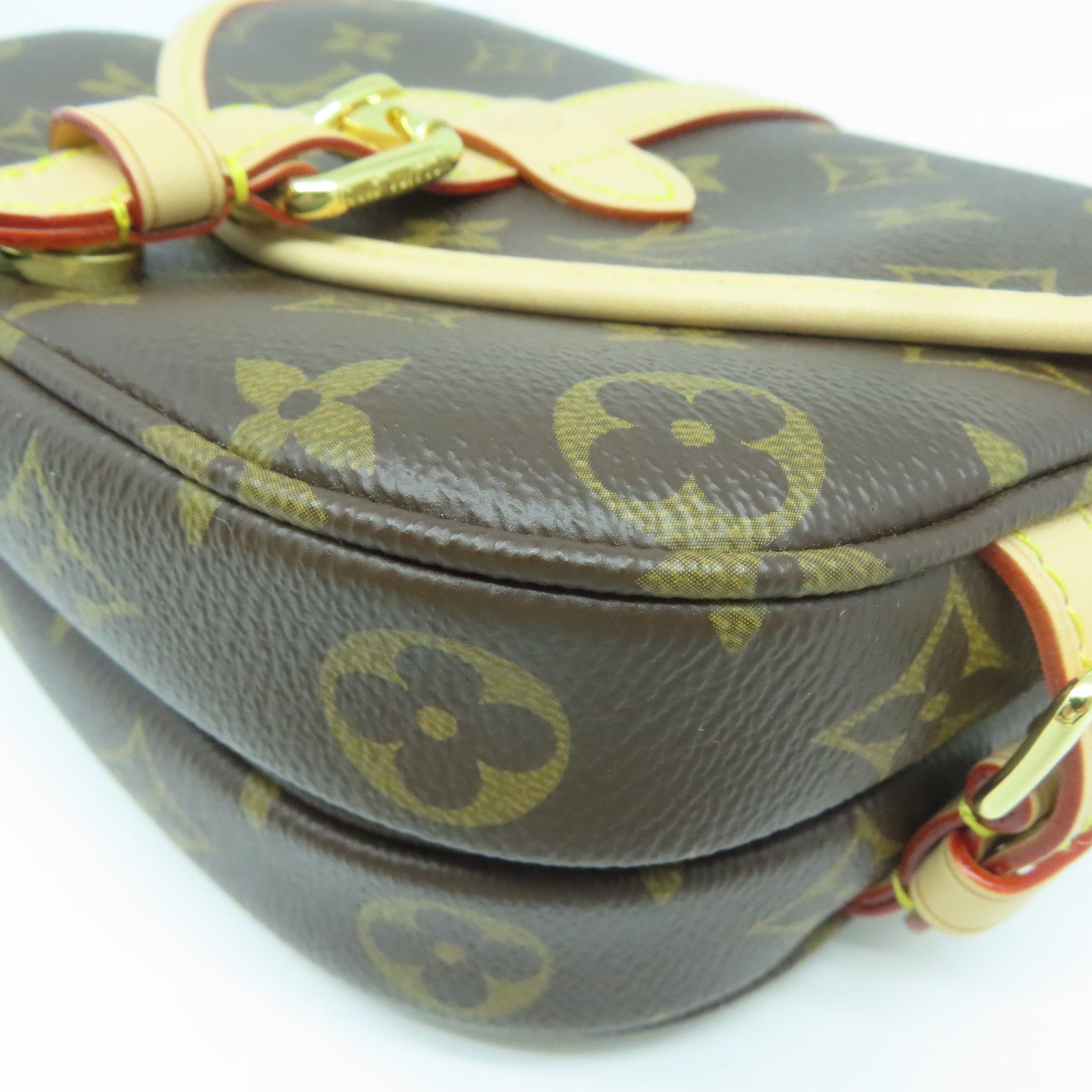 LOUIS VUITTON Monogram SAUMUR BB金扣手挽肩背兩用袋啡色