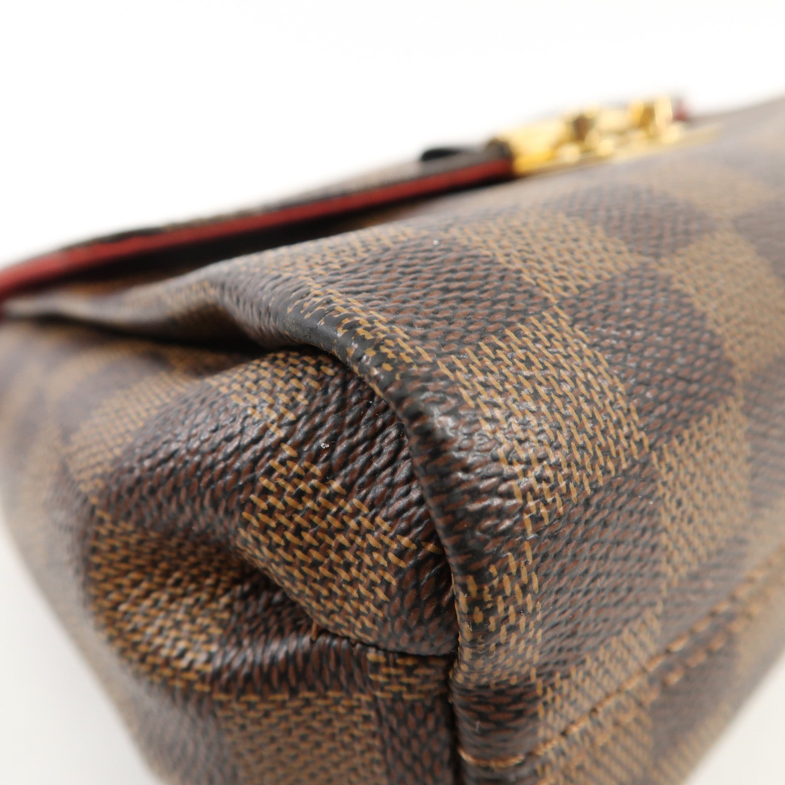 LOUIS VUITTON Damier Croisette金扣手挽肩背兩用袋
