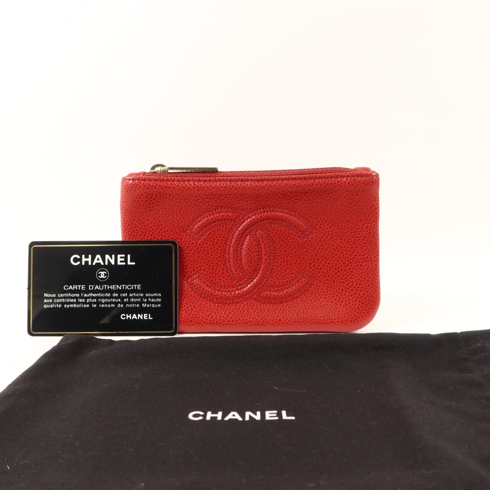 CHANEL 牛皮皮革CC Timeless Coin Case零錢包