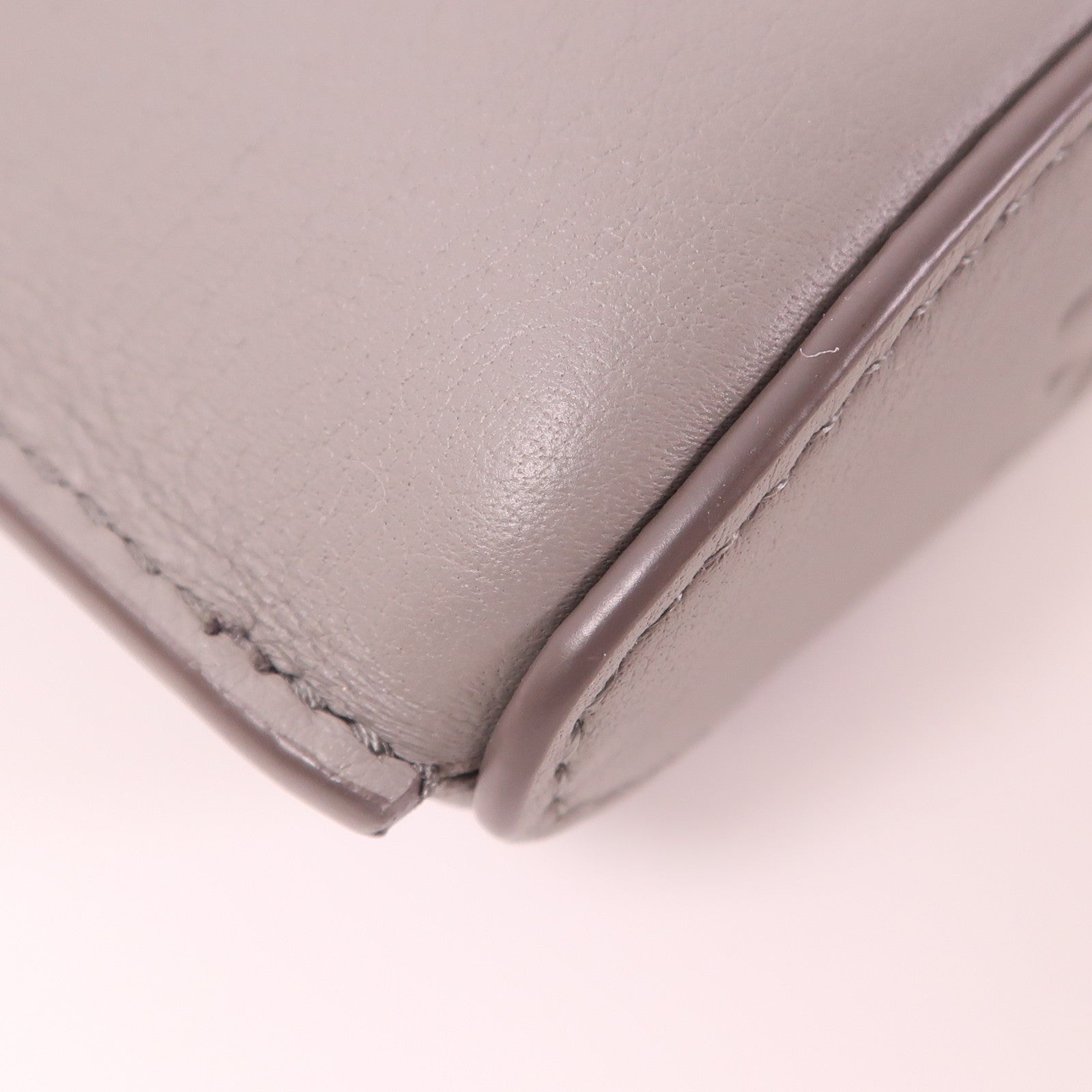 LOEWE SHW Dice Pocket Shoulder Bag Calfskin Leather Grey