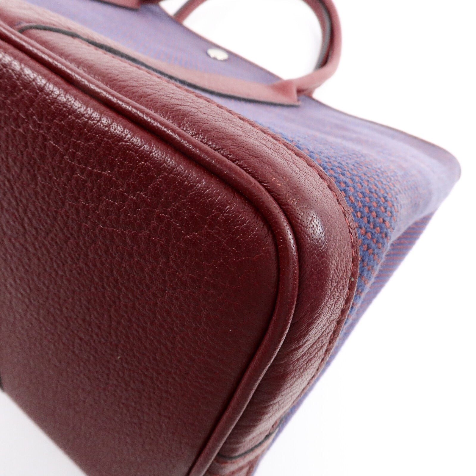 HERMES 帆布Garden Party PM手挽袋Bordeaux