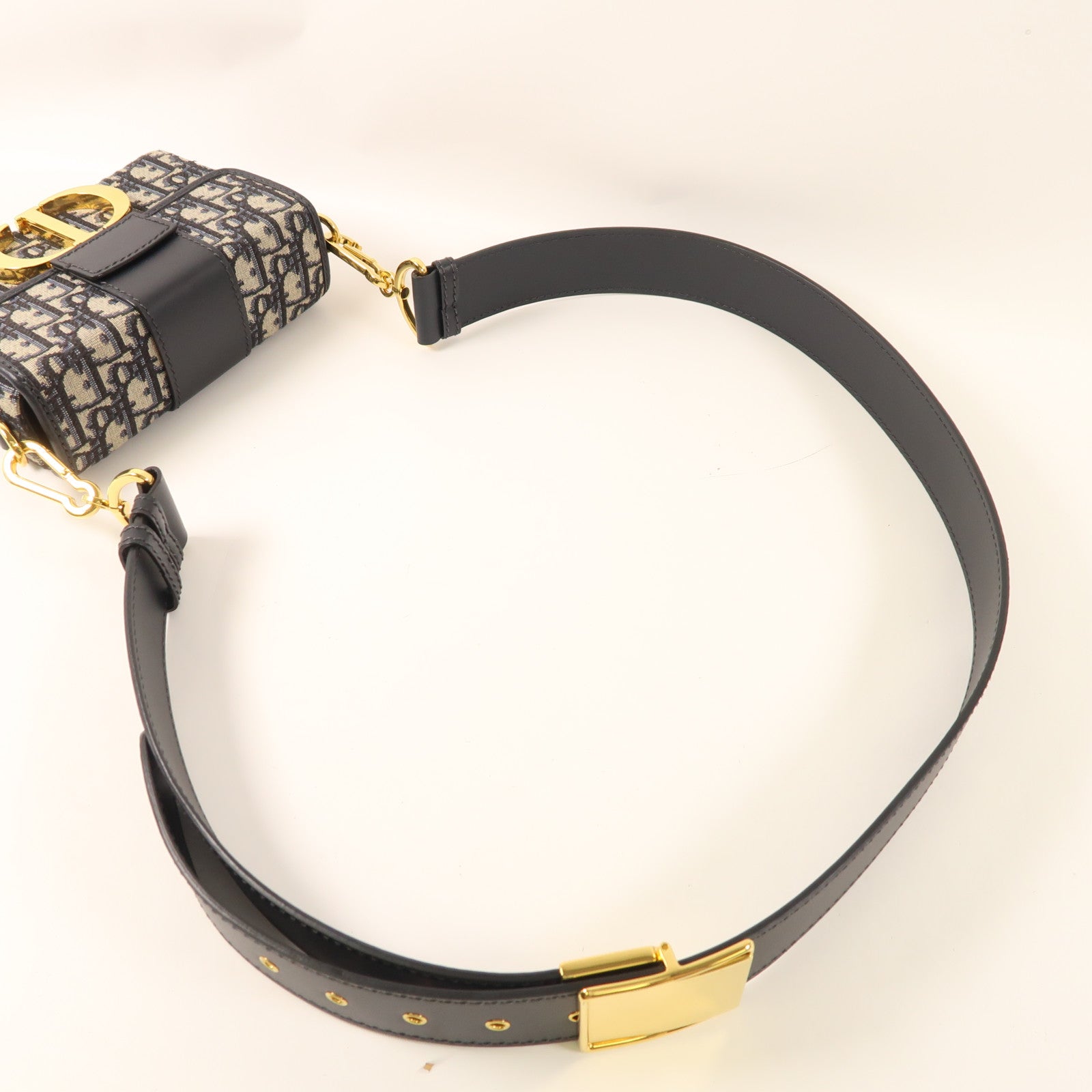 Dior 帆布30 Montaigne金扣肩背袋