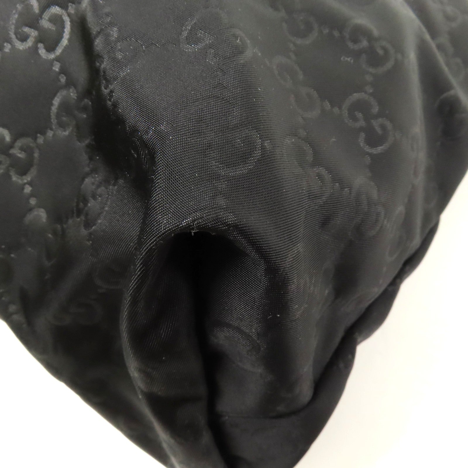 GUCCI GG SHW Shoulder Bag Nylon Black