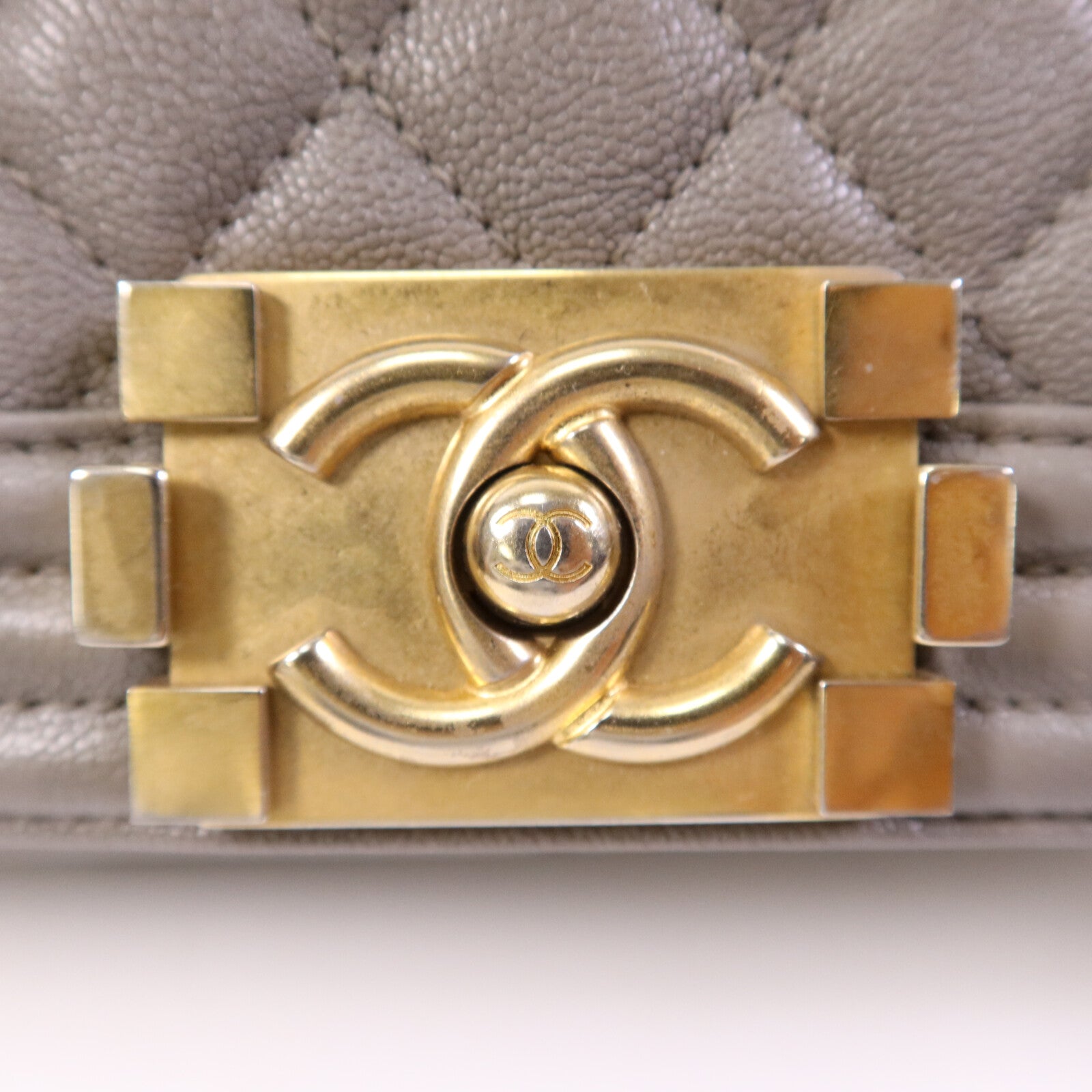 CHANEL 【激減優惠】牛皮皮革Boy 25金扣鏈帶肩背袋